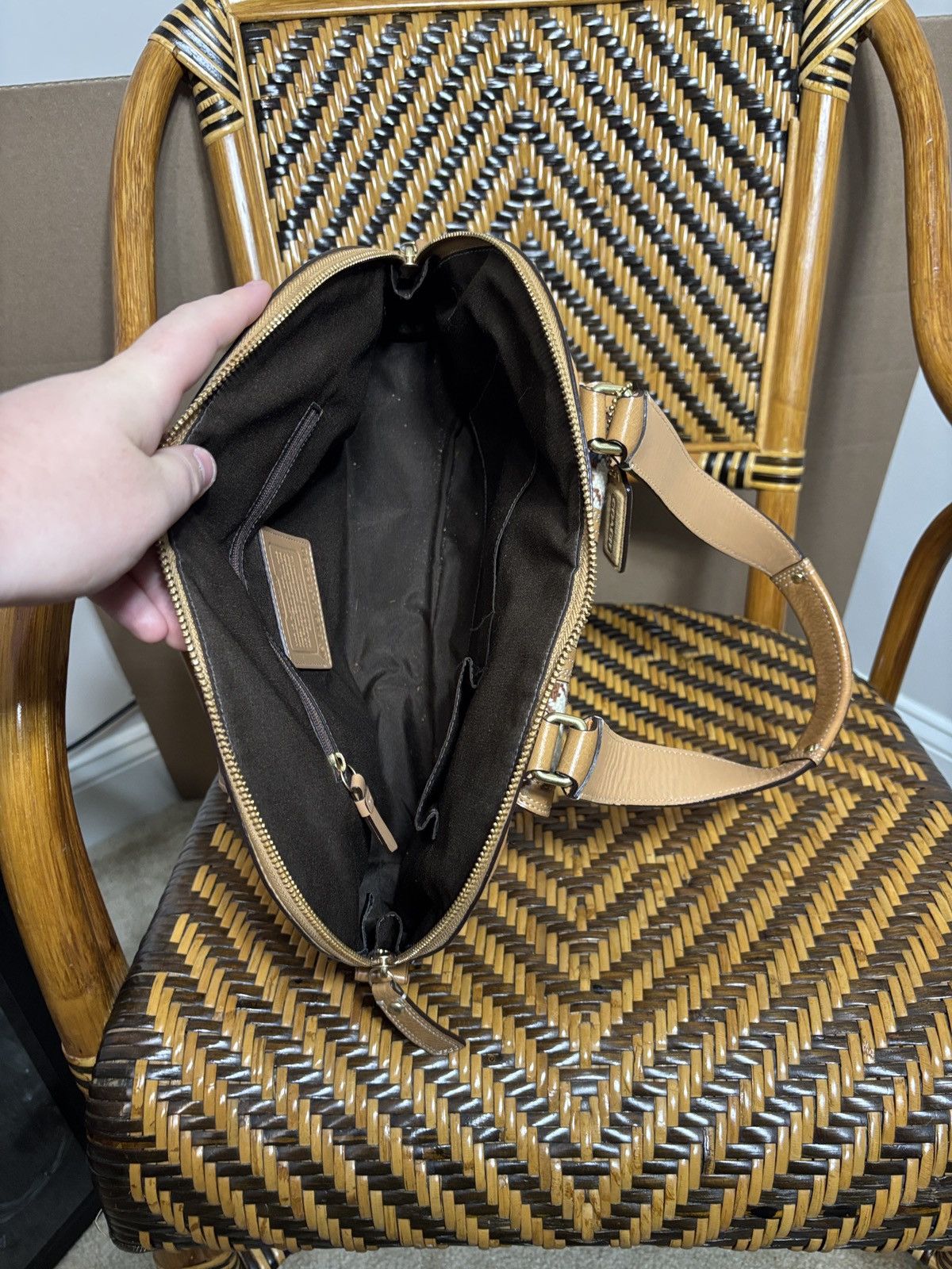 Coach Vintage Coach F13990 Tattersall Plaid Handbag Size ONE SIZE - 6 Thumbnail