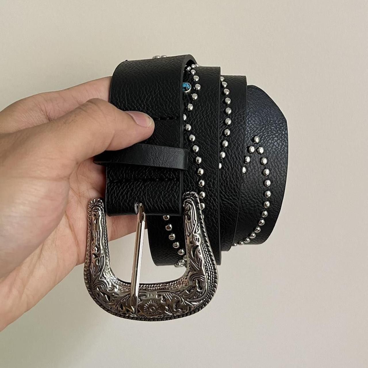 Cowboy Equipment × Vintage vintage style black american western studded design belt Size ONE SIZE - 3 Thumbnail