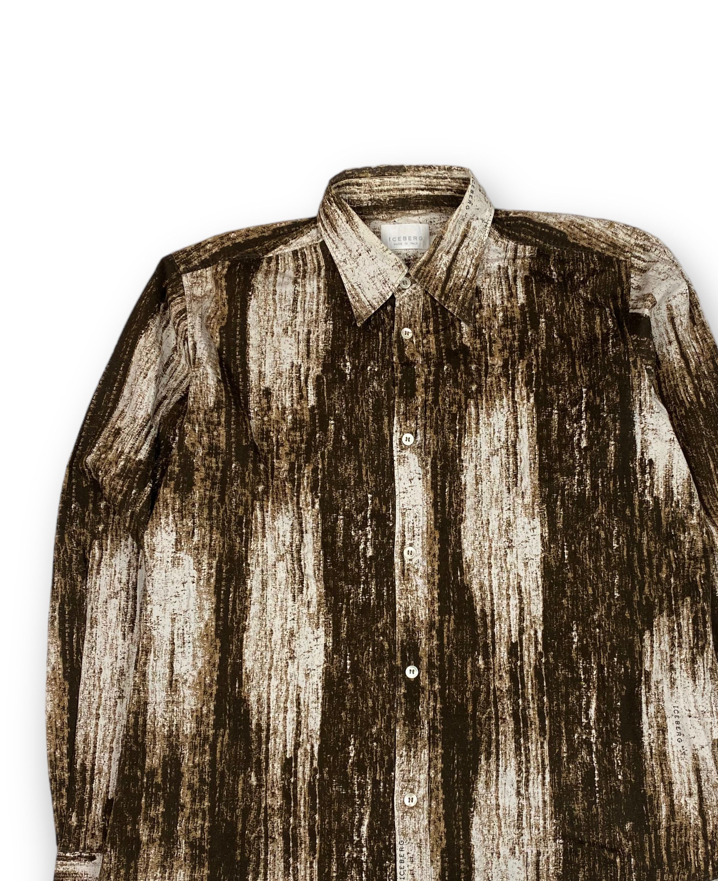 Iceberg RARE! 90s Archive Vintage ICEBERG Crazy Pattern Shirt M603 Size US L / EU 52-54 / 3 - 3 Thumbnail