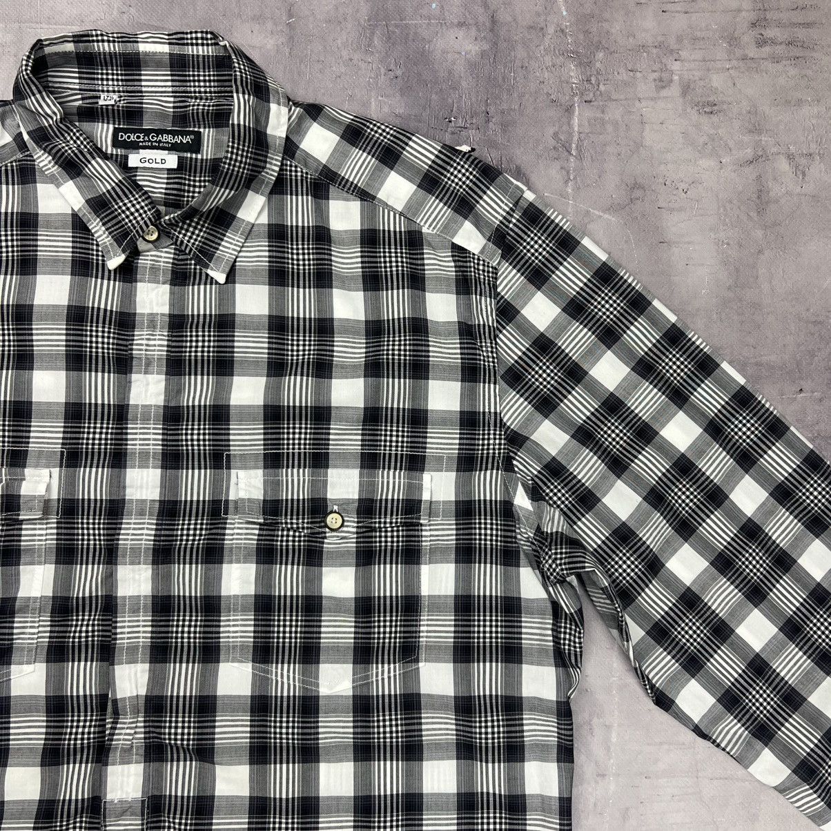 Dolce & Gabbana Rare! Dolce & Gabbana Checkered Shirt Luxury Button Up Size US L / EU 52-54 / 3 - 10 Thumbnail