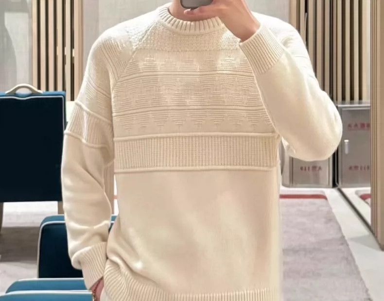 Loro Piana LORO PIANA Winter holiday cashmere thick knit sweater Size L / US 10 / IT 46 - 9 Thumbnail