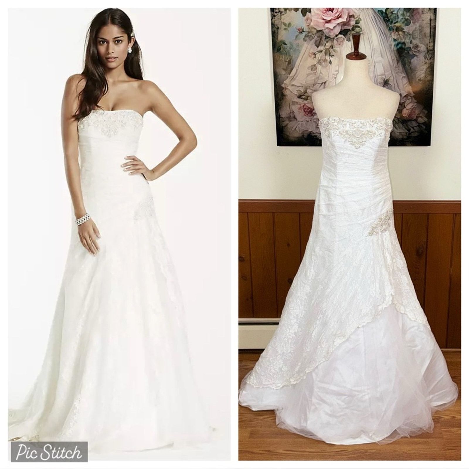 Other Beautiful David’s Bridal Lace Wedding Gown Size M / US 6-8 / IT 42-44 - 1 Thumbnail
