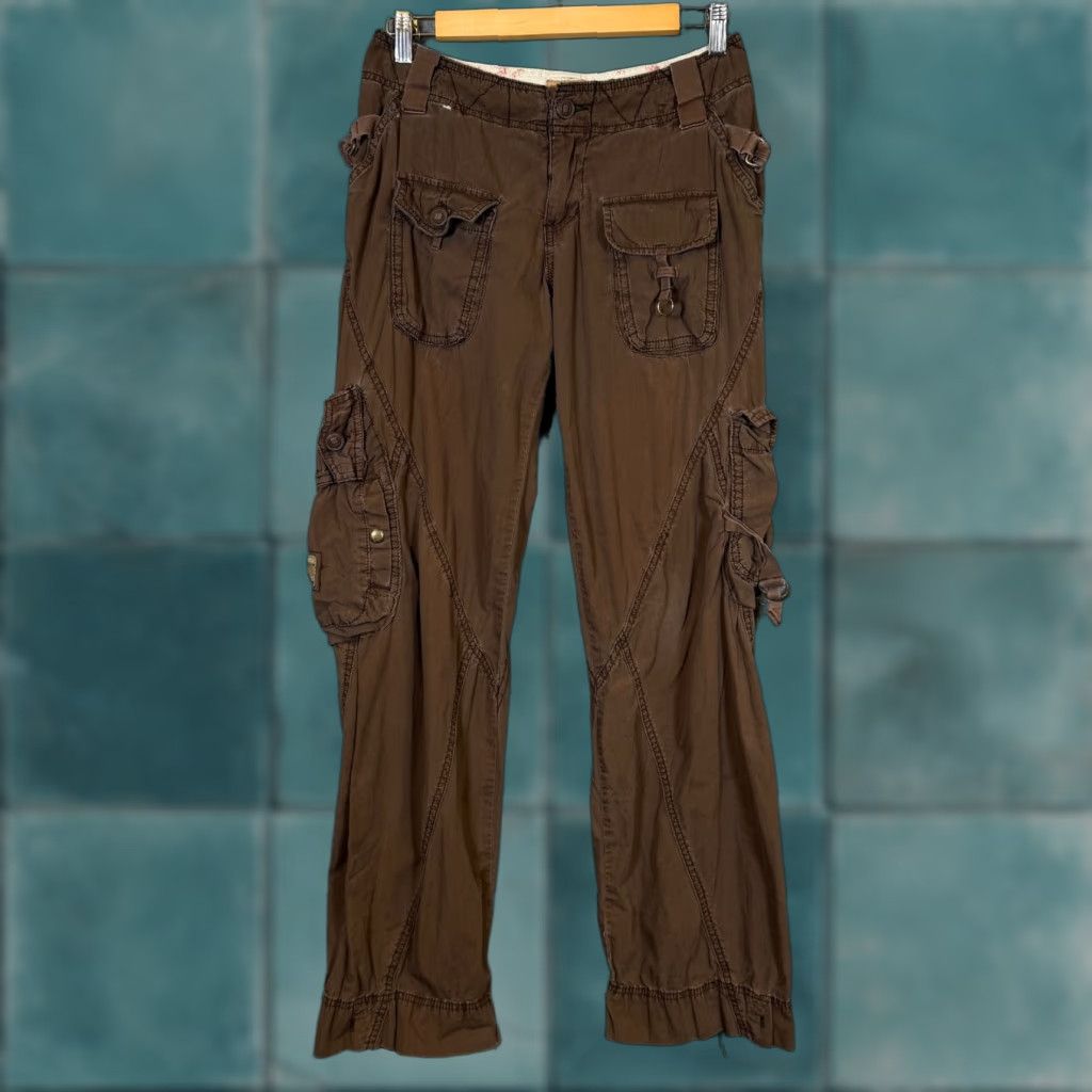 Vintage Abercrombie & Fitch Cargo Shorts Men Brown Distressed Y2K Baggy 29/31