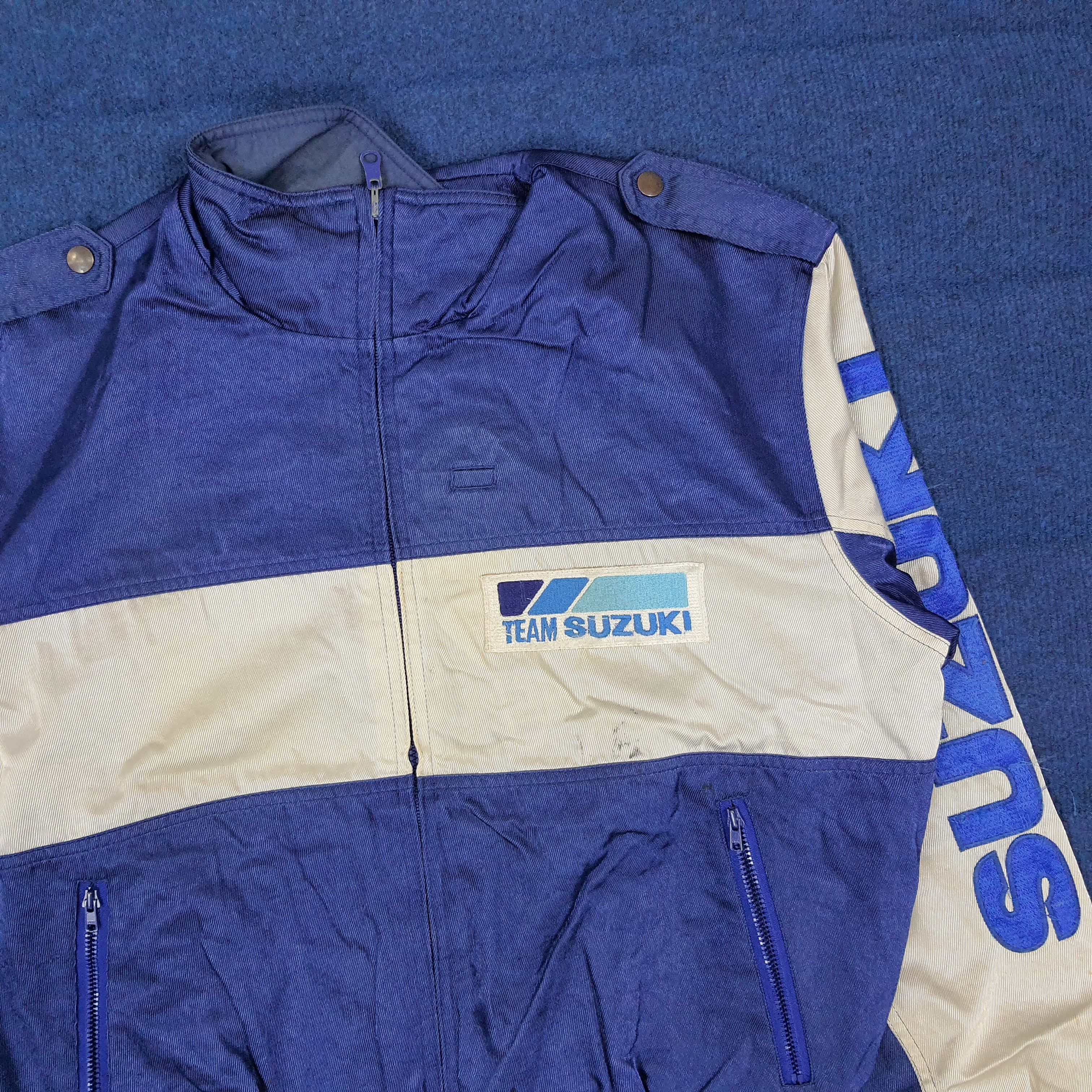 Japanese Brand Vintage 90s Team Suzuki Japan Reversibe Jacket C269N10 Size US L / EU 52-54 / 3 - 5 Thumbnail