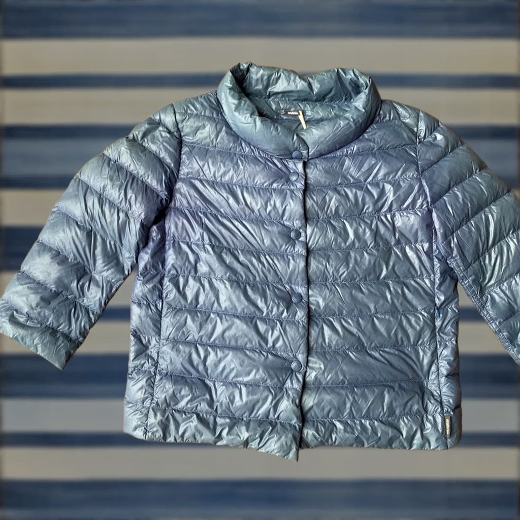 Vintage Mabrun Women’s Puffer Jacket Button Lightweight Blue Size 42 Jacket Mens? (no) Size M / US 6-8 / IT 42-44 - 1 Thumbnail