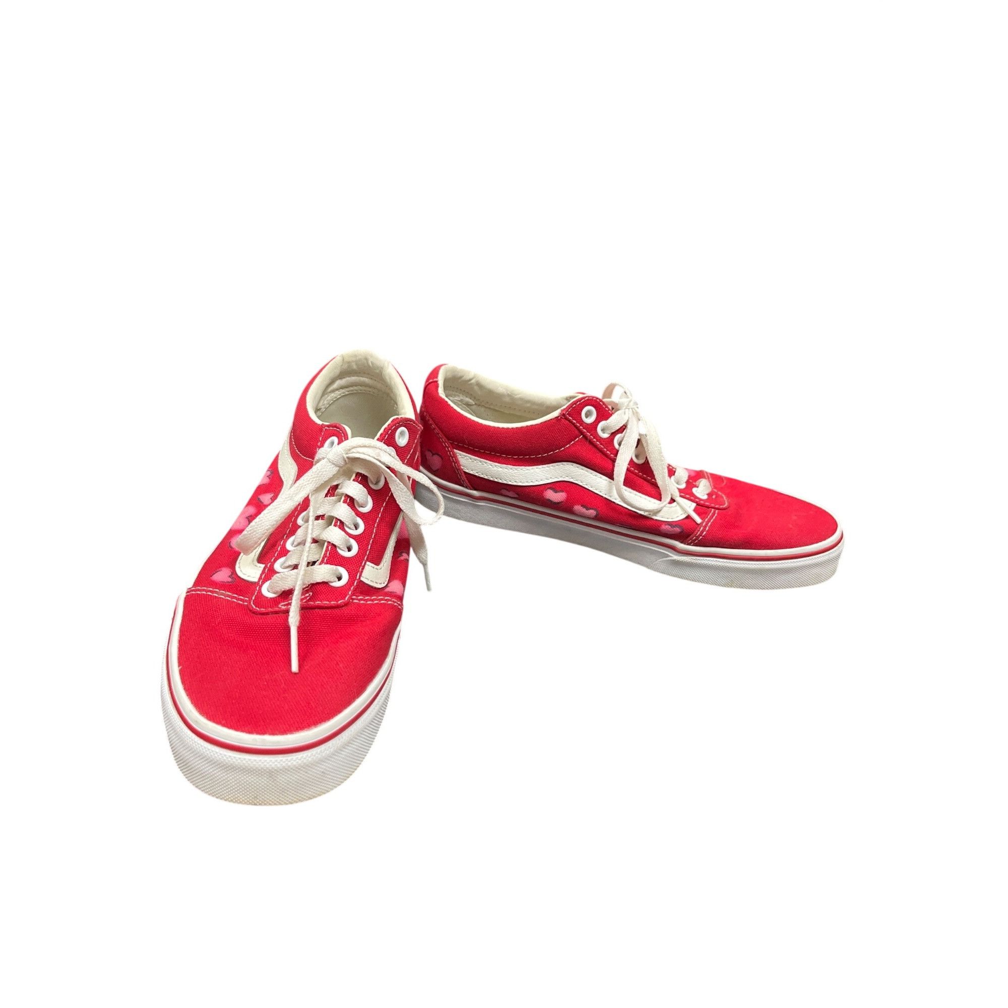 Vans Vans Off The Walls mens red heart graph low top sneakers sz Size US 8.5 / EU 41-42 - 1 Thumbnail