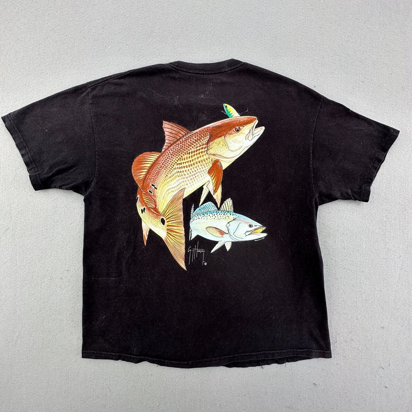 Guy Harvey Men's Short Sleeve Graphic T-Shirt Blue Size Medium