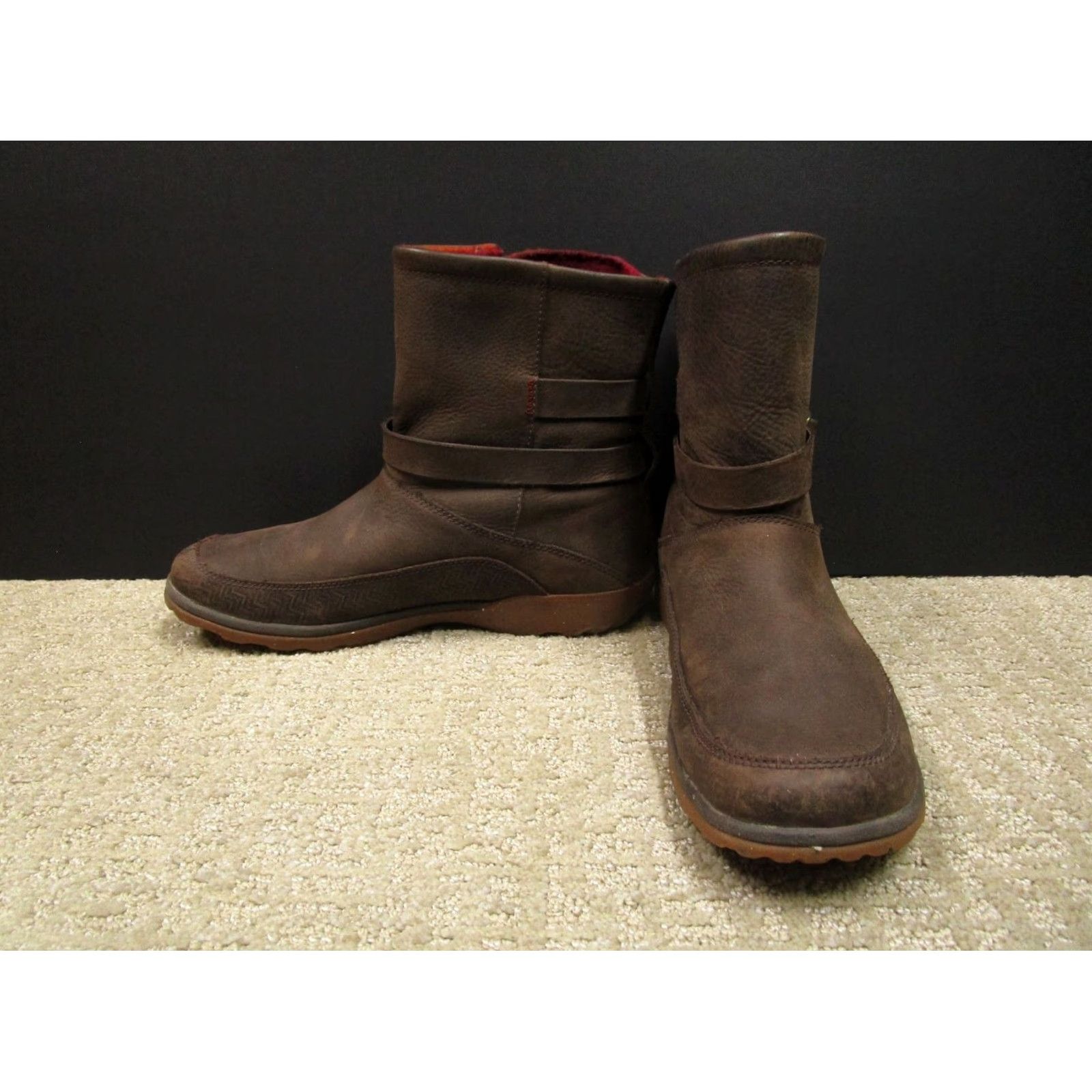 Chaco Chaco Hopi Boots Women 9.5 Leather Wool Fleece Lined Buckle Snap Outdoor Hiking Boots Size L / US 10 / IT 46 - 3 Thumbnail