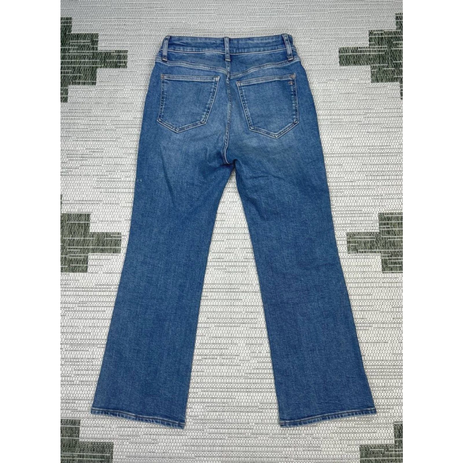 Madewell Madewell Jeans Women 27 Blue Denim Cotton Cropped Boot Cut Straight Leg 26x27 City Preppy 5-Pocket Womens Size 27" / US 4 / IT 40 - 2 Thumbnail