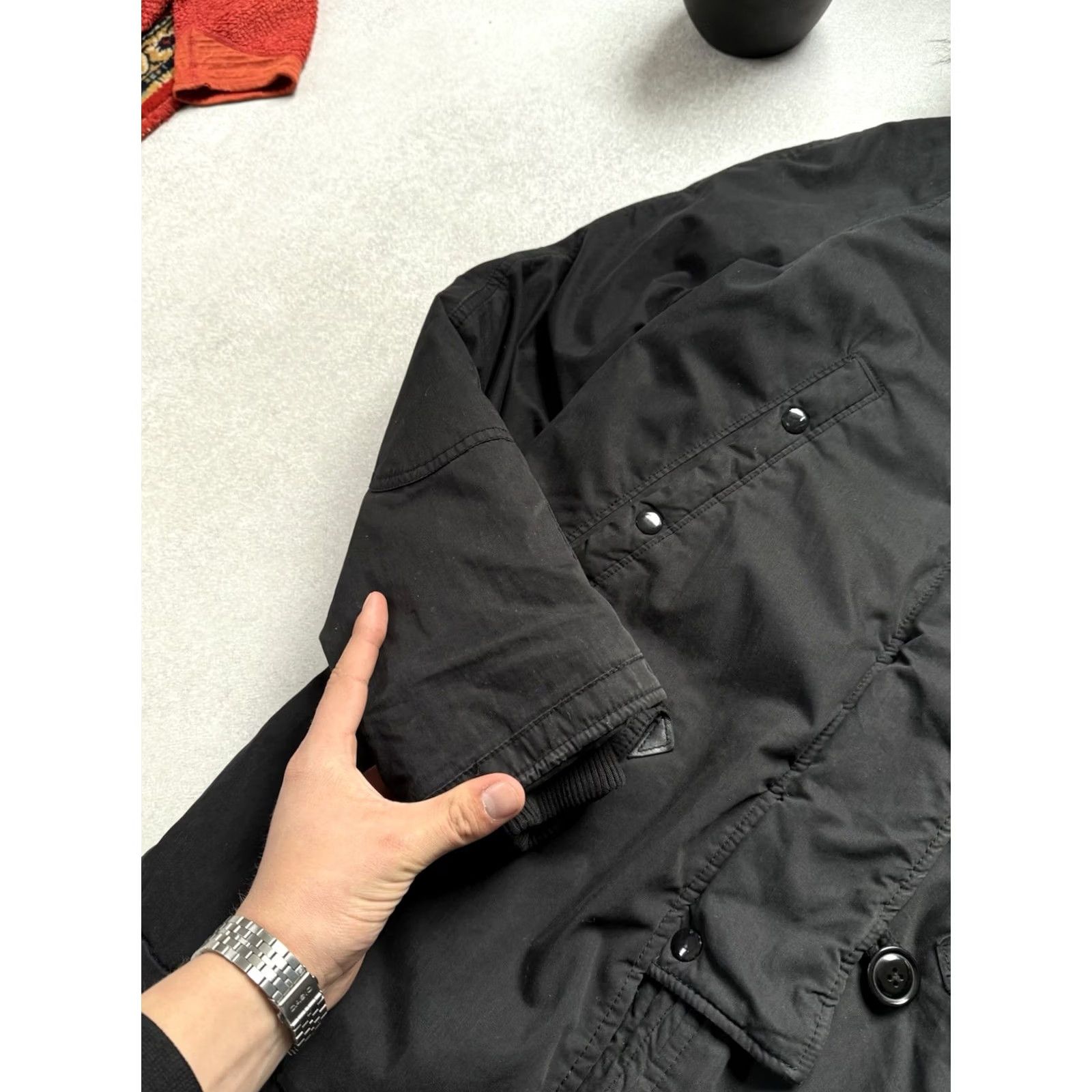 Vintage VINTAGE Denim & Supply Ralph Lauren Faux Fur Parka Jacket Button Hooded Black Unisex XS Women Parka Fur Jacket 90s Size XS / US 0-2 / IT 36-38 - 7 Thumbnail