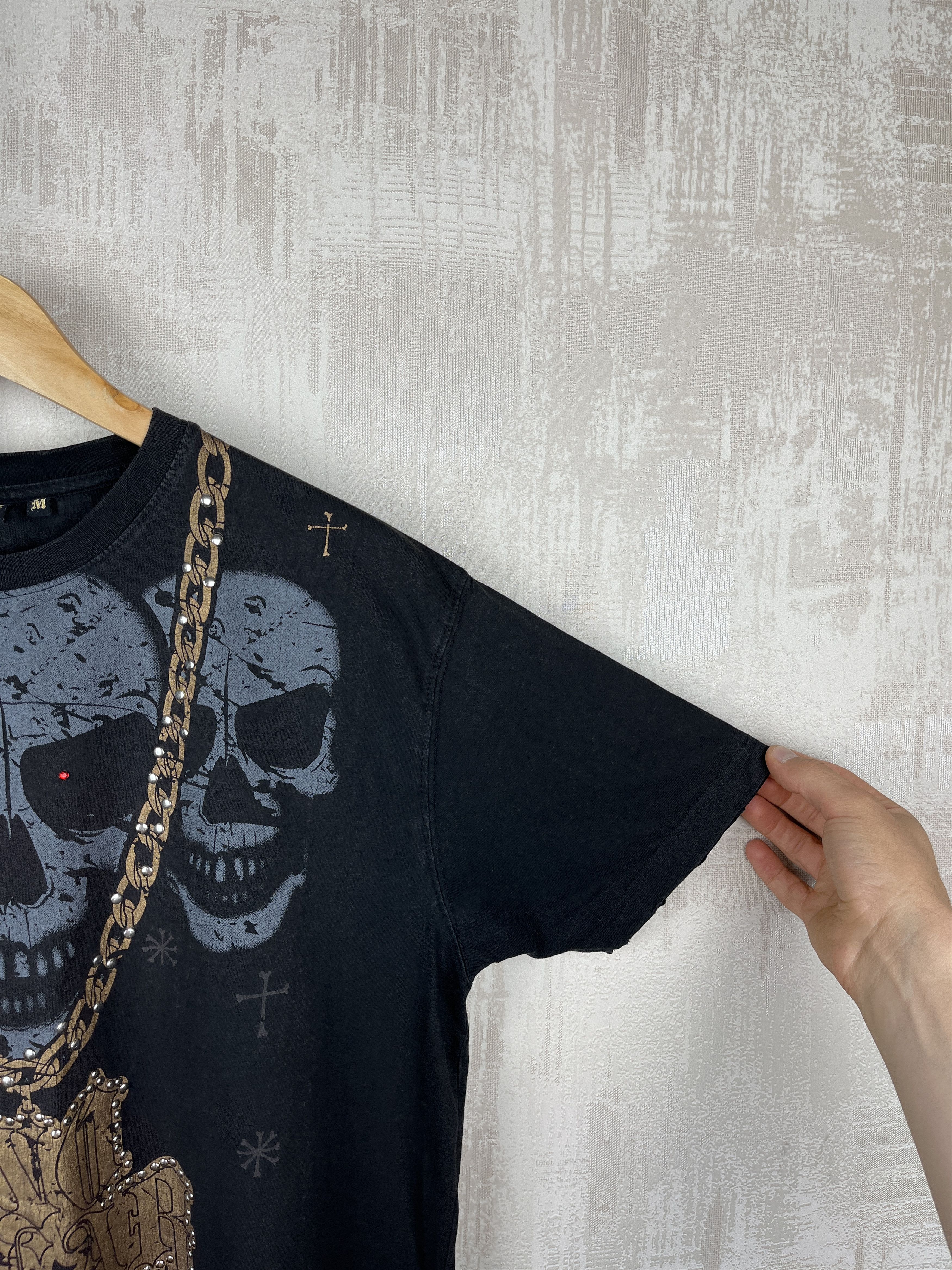 No Fear Vintage No Fear Prestige Apparel Skulls Distressed T-shirt Size US M / EU 48-50 / 2 - 8 Thumbnail