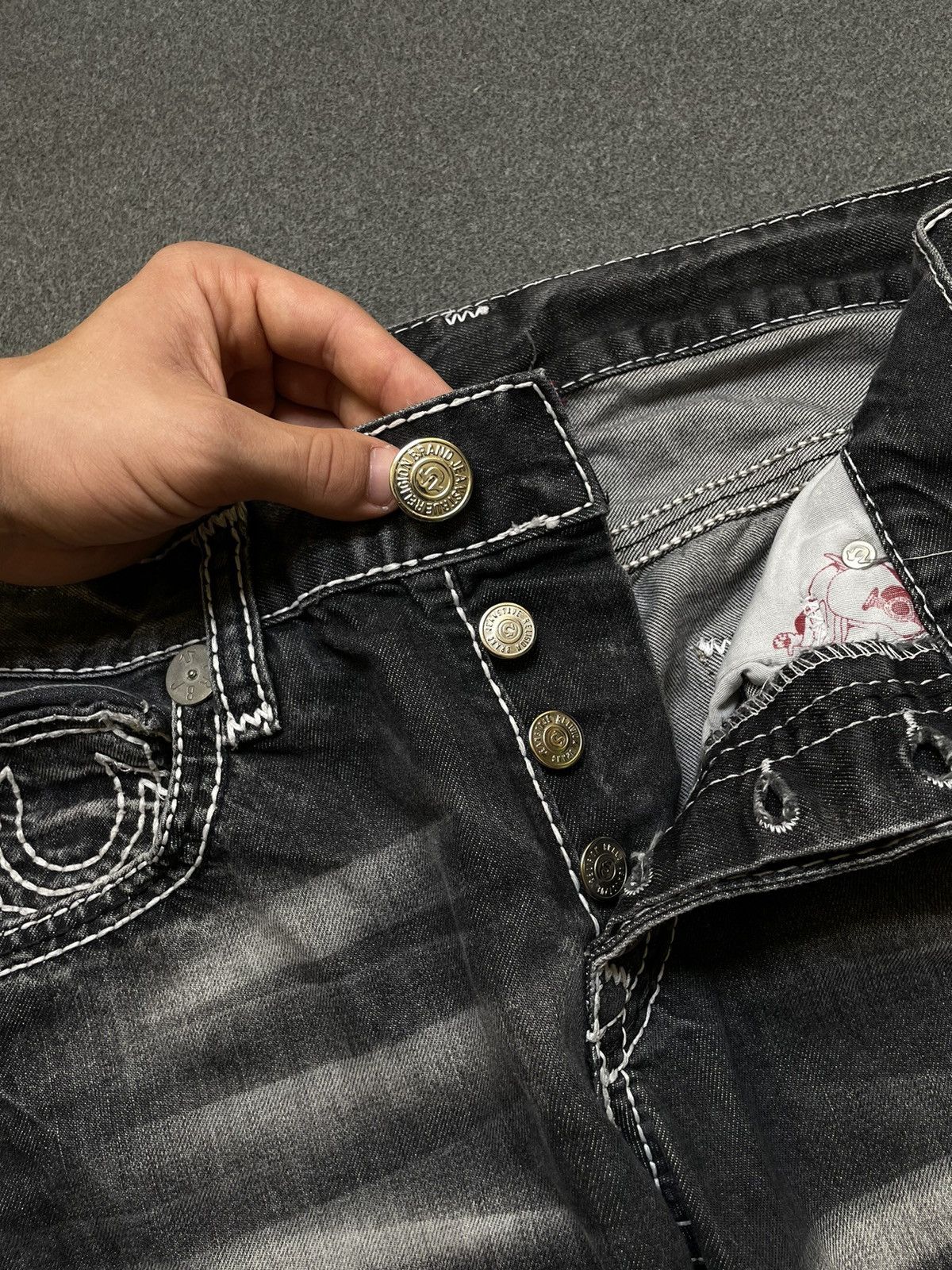 True Religion × Vintage Rare crazy y2k black True Religion Luke XXX jeans pants Size US 34 / EU 50 - 7 Thumbnail