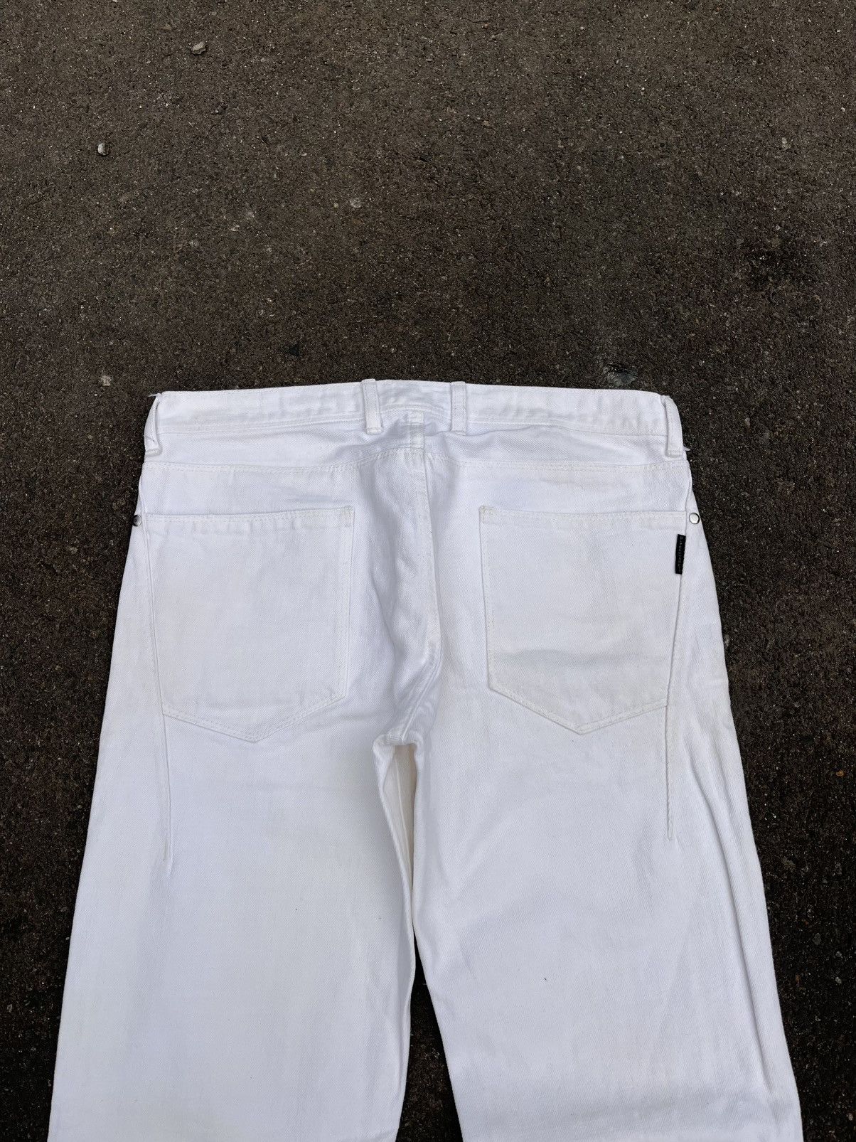 Black Barrett By Neil Barrett Denim Pants White