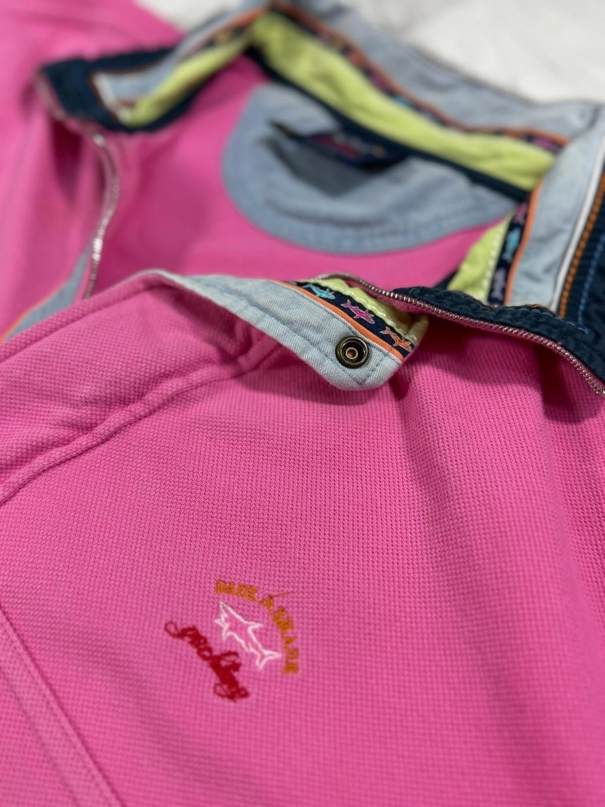 Paul & Shark Paul & Shark Yachting Blue Denim Half Zip Pullover Pink L#8 Size 42R - 5 Thumbnail