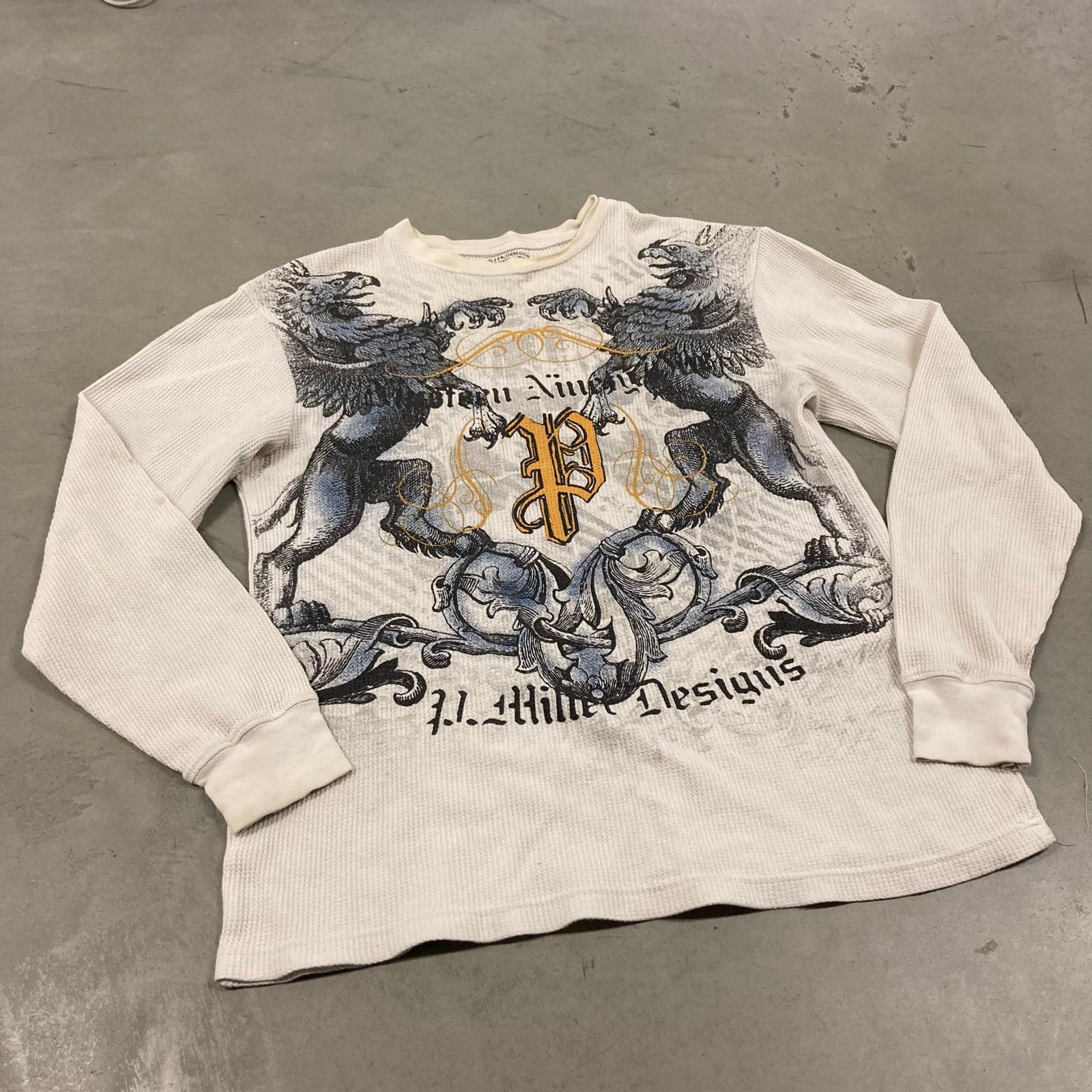 Vintage Y2K affliction style thermal T-Shirt Size US XL / EU 56 / 4 - 1 Thumbnail