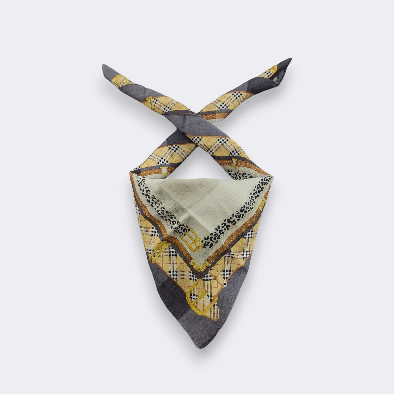 Burberry Vintage Burberry Handkerchief Neckerchief Bandana H005B Size ONE SIZE - 2 Thumbnail