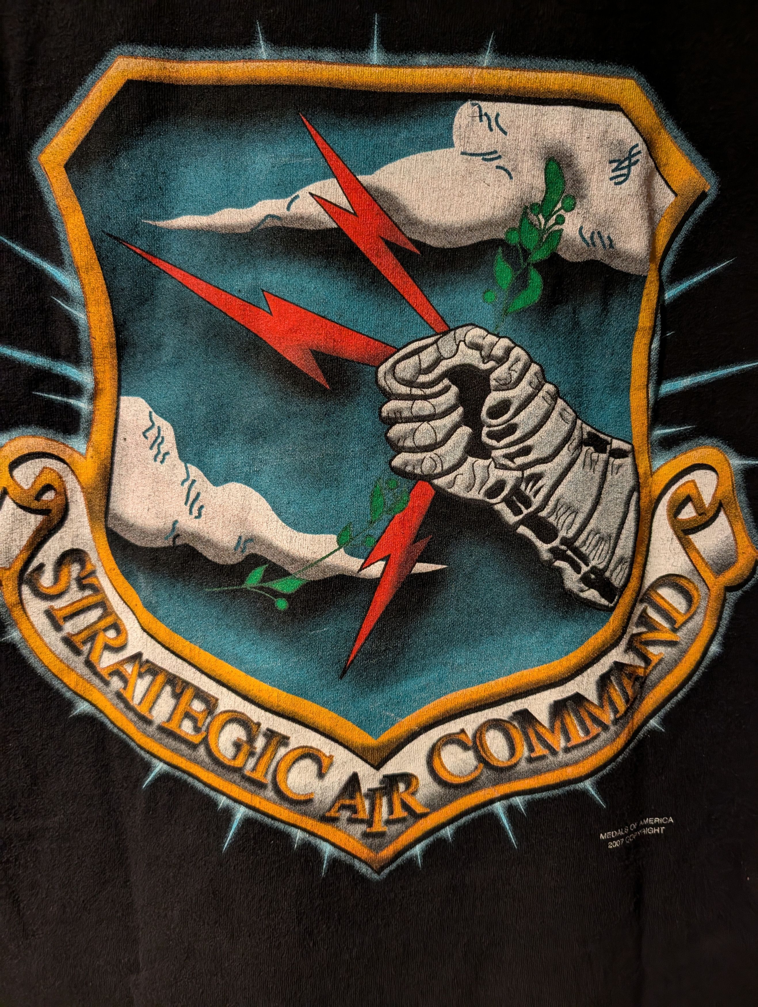 Hanes Vintage 2007 Strategic Air Command USA T Shirt USAF SAC Size US XL / EU 56 / 4 - 2 Thumbnail