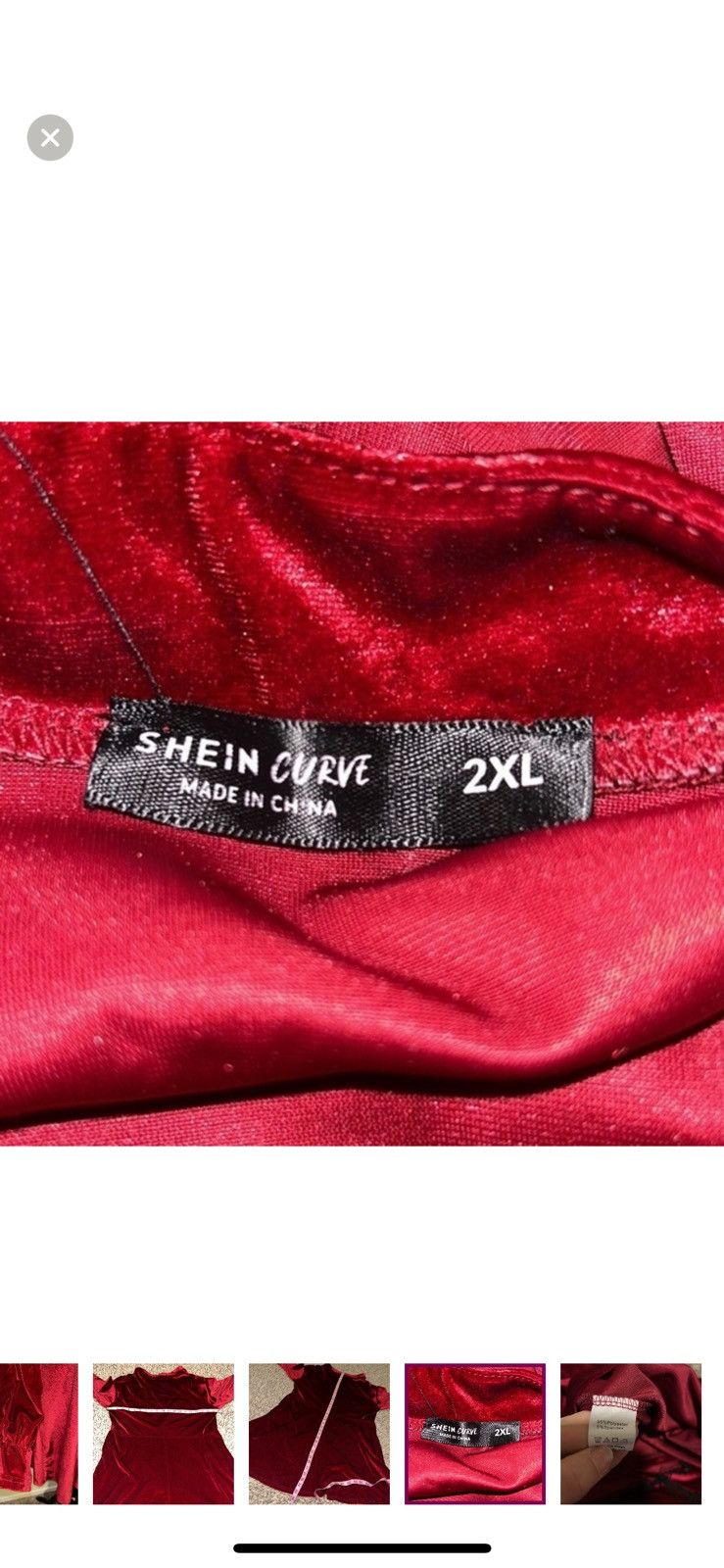 Shein Shein 2XL maroon velvet long sleeved dress Size XXL / US 16-18 / IT 52-54 - 3 Thumbnail