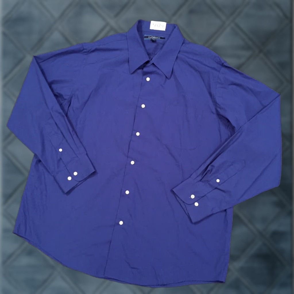 Croft & Barrow Croft & Barrow Shirt Mens Large Blue Long Sleeve Button-Up Regular Size L - Cotton Blend, Button-Front, Collared, Point Collar, Solid, Vintage: No Size US L / EU 52-54 / 3 - 1 Thumbnail