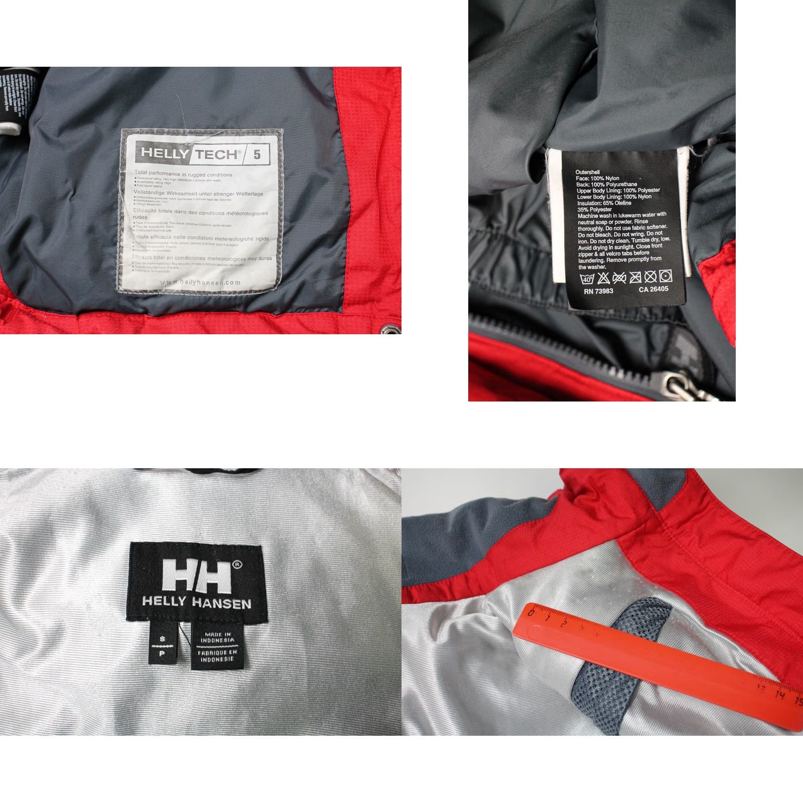 Helly Hansen Helly Hansen Helly Tech Jacket Men's SMALL Skiing Hooded Padded Lined Red Jacket Size US S / EU 44-46 / 1 - 8 Thumbnail