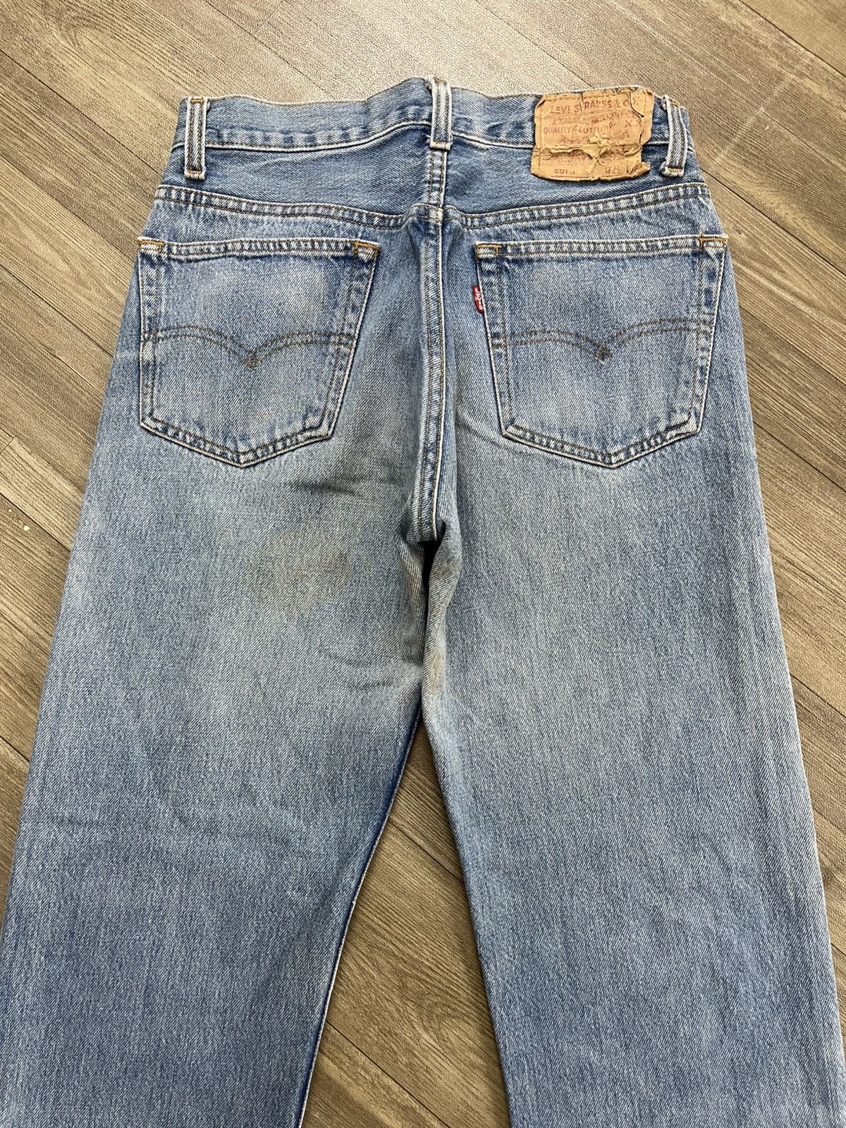 Levi's Vintage Clothing 🇺🇸1990s Vintage Levis 501XX 29x36 Light Blue Straight Jeans Size US 29 - 19 Thumbnail