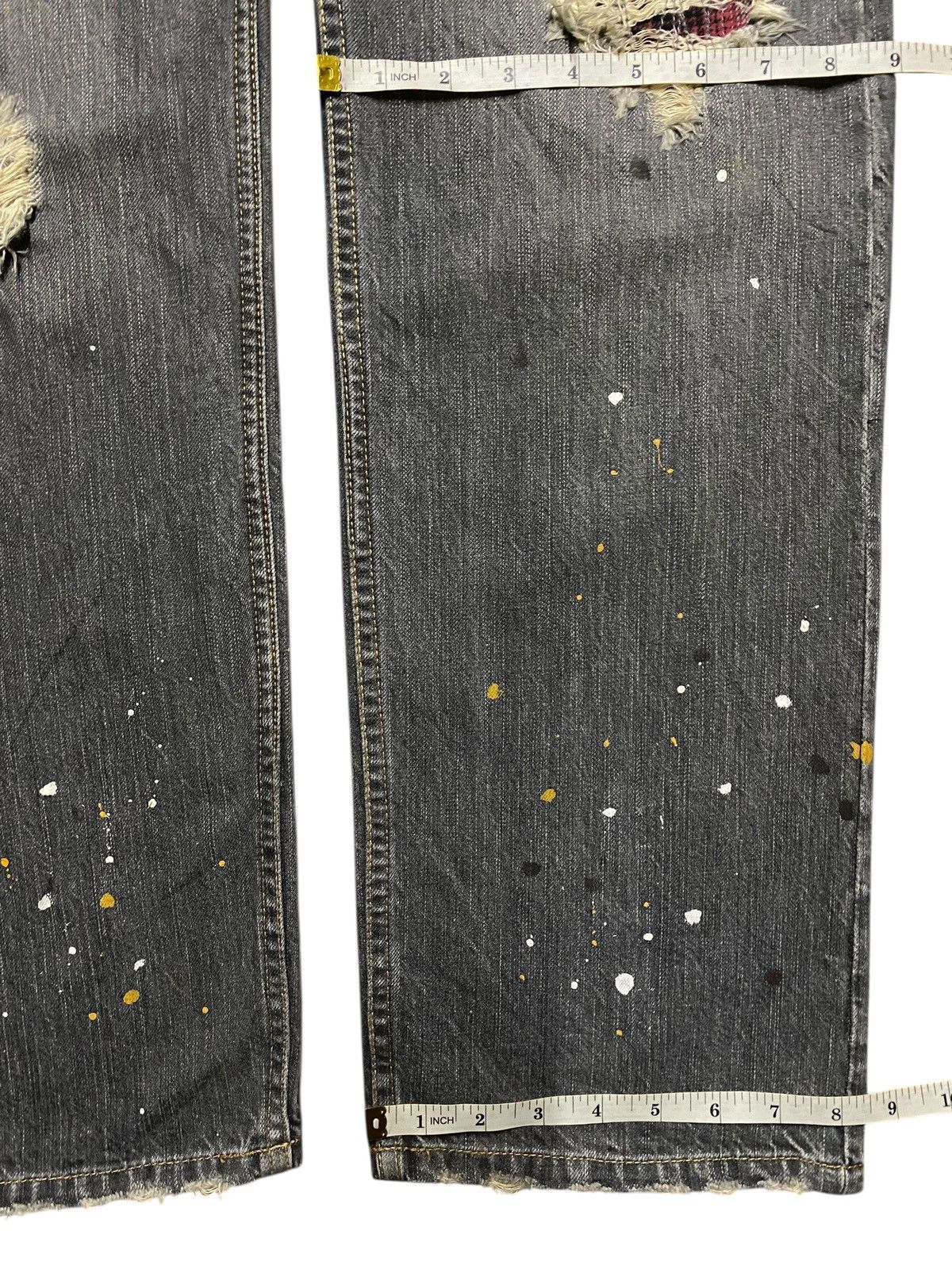 RATS JAPAN Vintage Rattle Trap Paint Splatter Distressed Loose Jeans Size US 35 - 16 Thumbnail