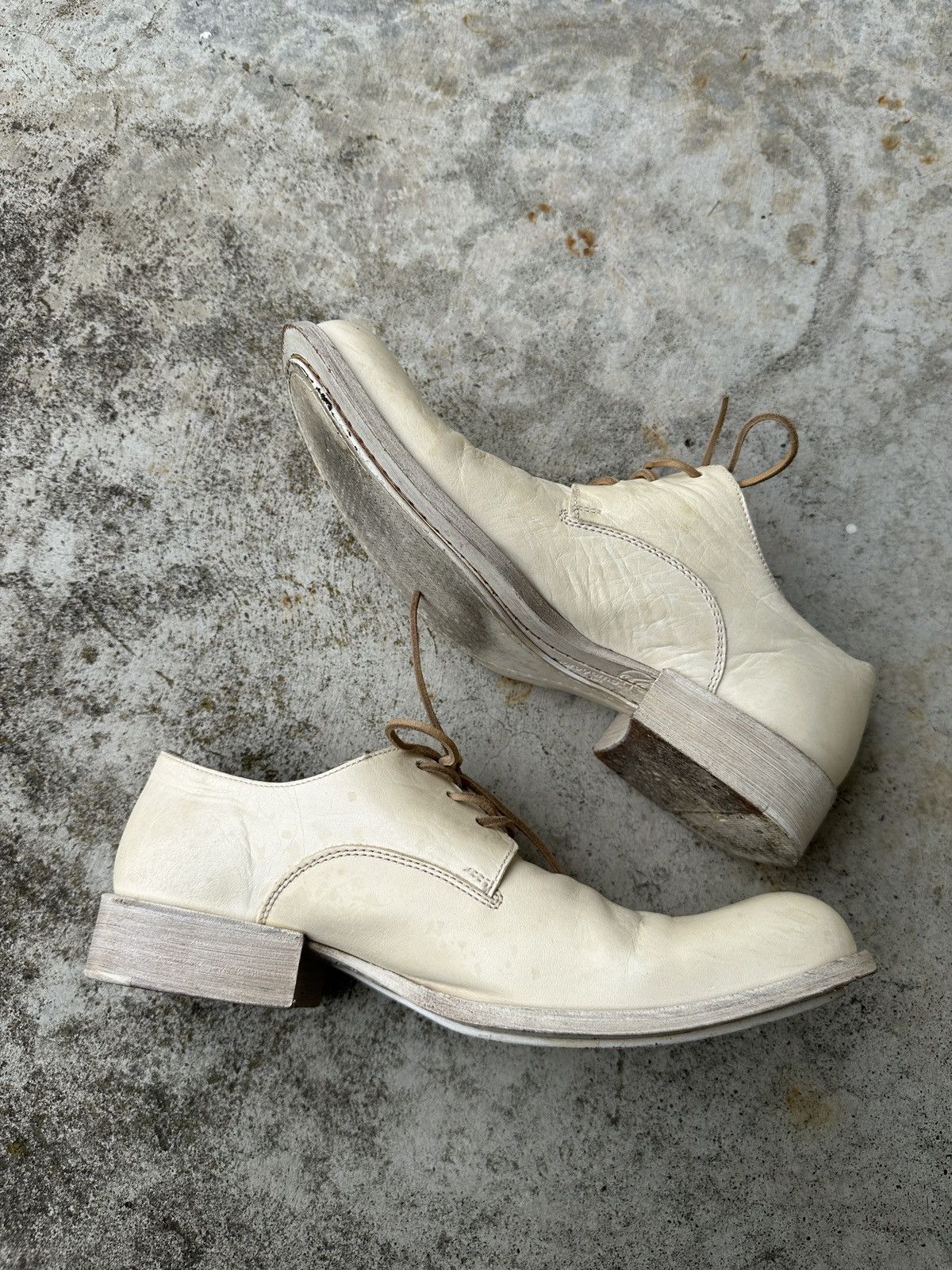 Japanese Brand Kyoji Maruyama ivory bagguette clown leather derby ccp guidi Size US 9.5 / EU 42-43 - 3 Thumbnail