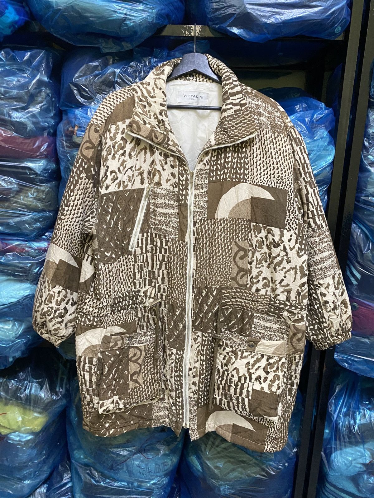 Designer Vitta Dini Women’s Vintage Patchwork Animal Print Jacket Size L / US 10 / IT 46 - 4 Thumbnail