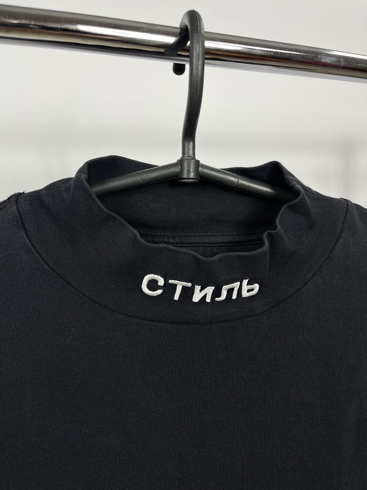Heron Preston Heron Preston Long Sleeve Heavy Weight Mock Turtle M Black Size US M / EU 48-50 / 2 - 3 Thumbnail