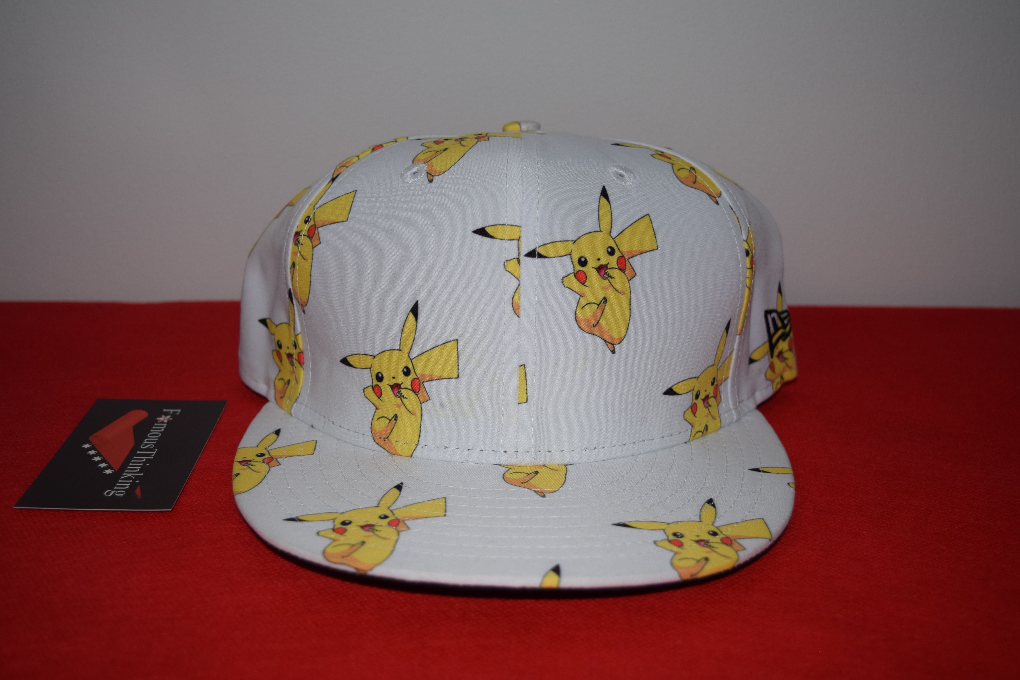 image of New Era x Pokemon Pikachu Fitted All Over 59Fifty in White, Men's