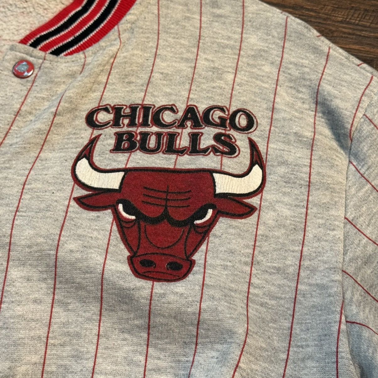 Other Vintage Chicago Bulls Baseball Pinstripe Snap Jacket (80s) Size US XL / EU 56 / 4 - 4 Thumbnail