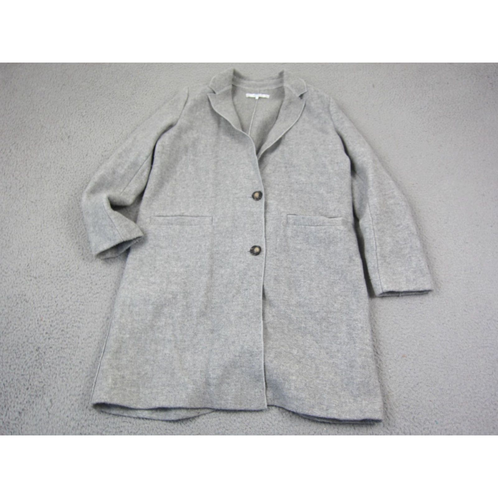 Zara Zara Trafaluc Jacket Womens L Gray Wool Blend Overcoat Long Classic Winter Overcoat Jacket Size L / US 10 / IT 46 - 2 Thumbnail
