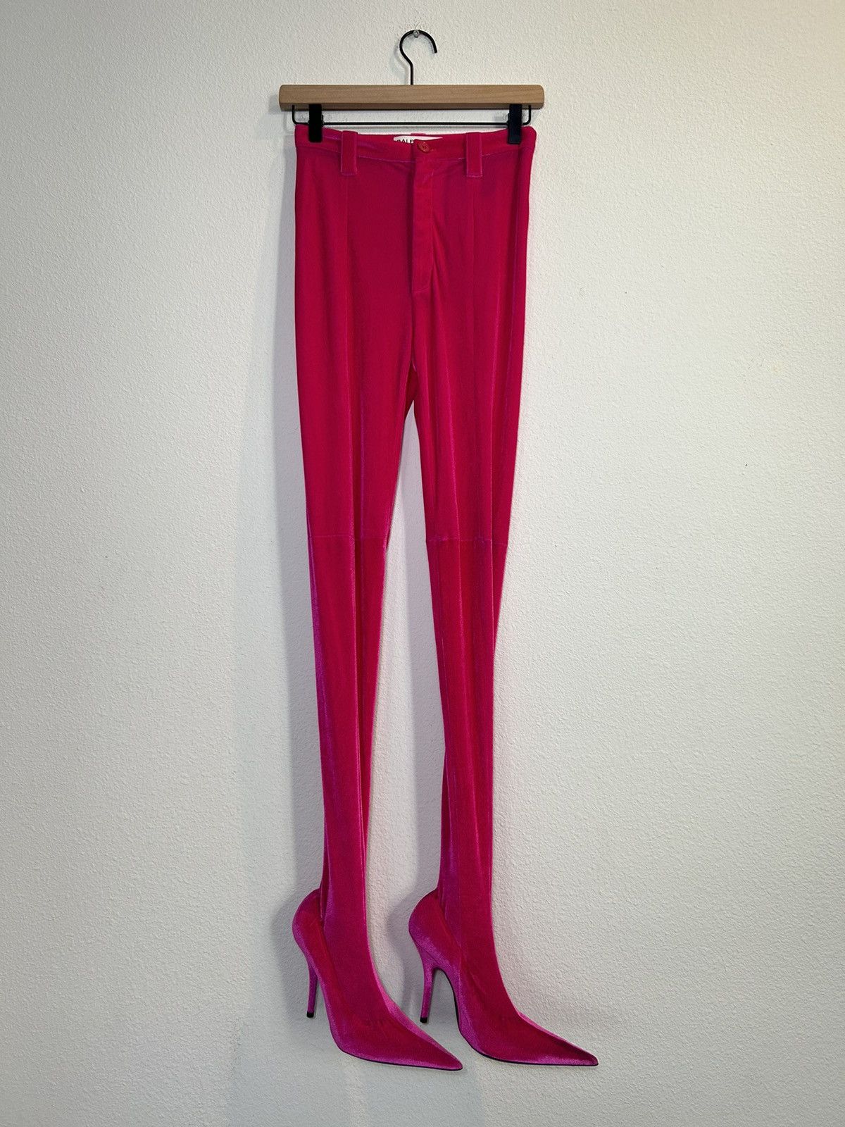 Balenciaga SS17 Velvet Knife Heel Pants Size 26" / US 2 / IT 38 - 1 Thumbnail