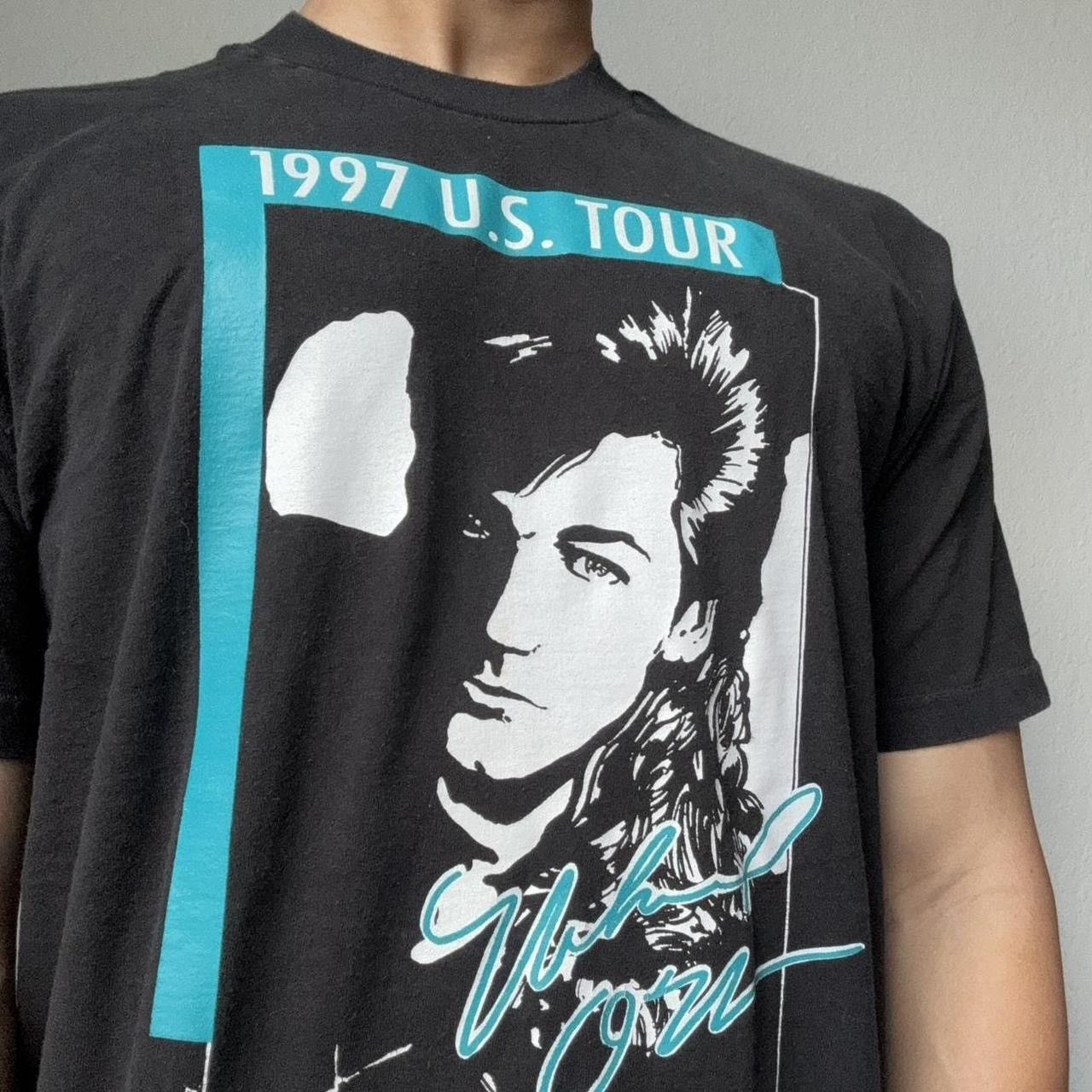 Band Tees × Fruit Of The Loom × Vintage Vintage 1997 Michael O'Brien Tour Graphics Black Tee Shirt Size US L / EU 52-54 / 3 - 3 Thumbnail