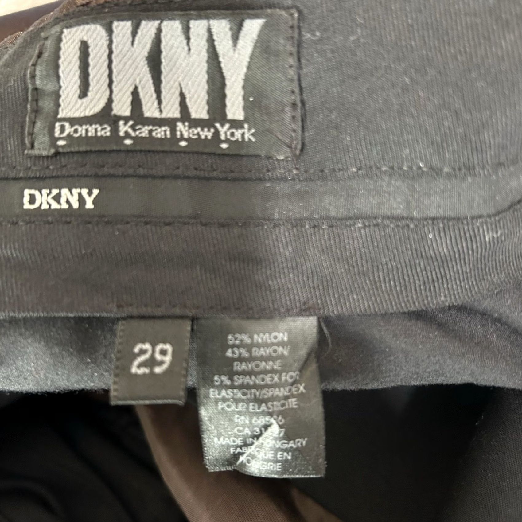 DKNY VINTAGE DKNY Dress Pants Wide-Leg High Rise 26W 27In Inseam Pearlescent Nylon Blend Mulher Womens Pants Size 26" / US 2 / IT 38 - 7 Thumbnail