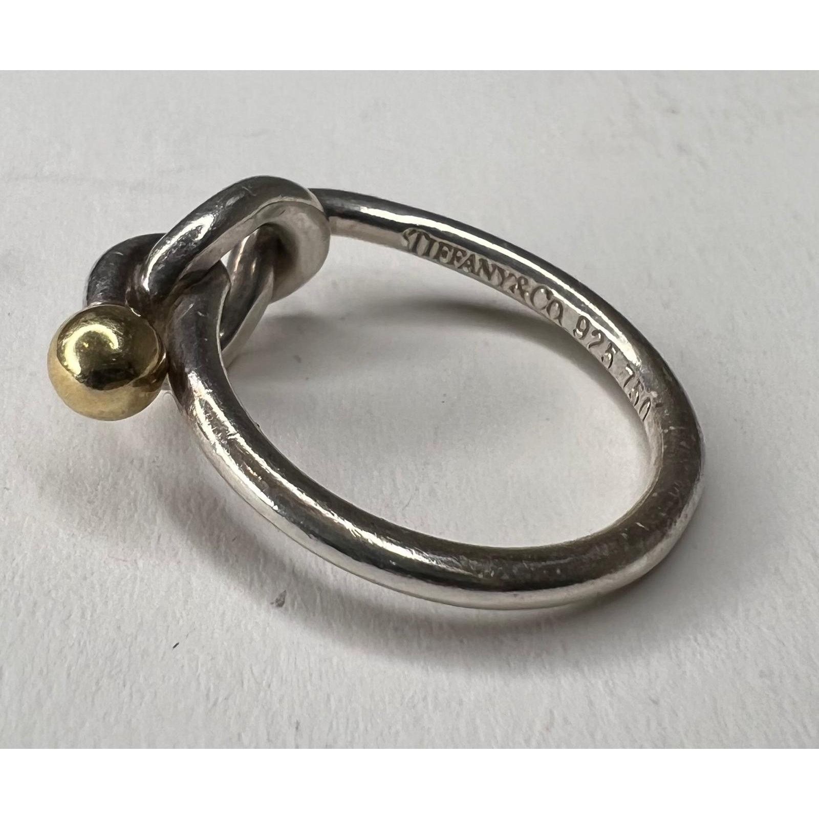 Tiffany & Co. Tiffany & Co. 925, 18K Yellow Gold Love Knot Ring Size 5.5 Size ONE SIZE - 4 Thumbnail