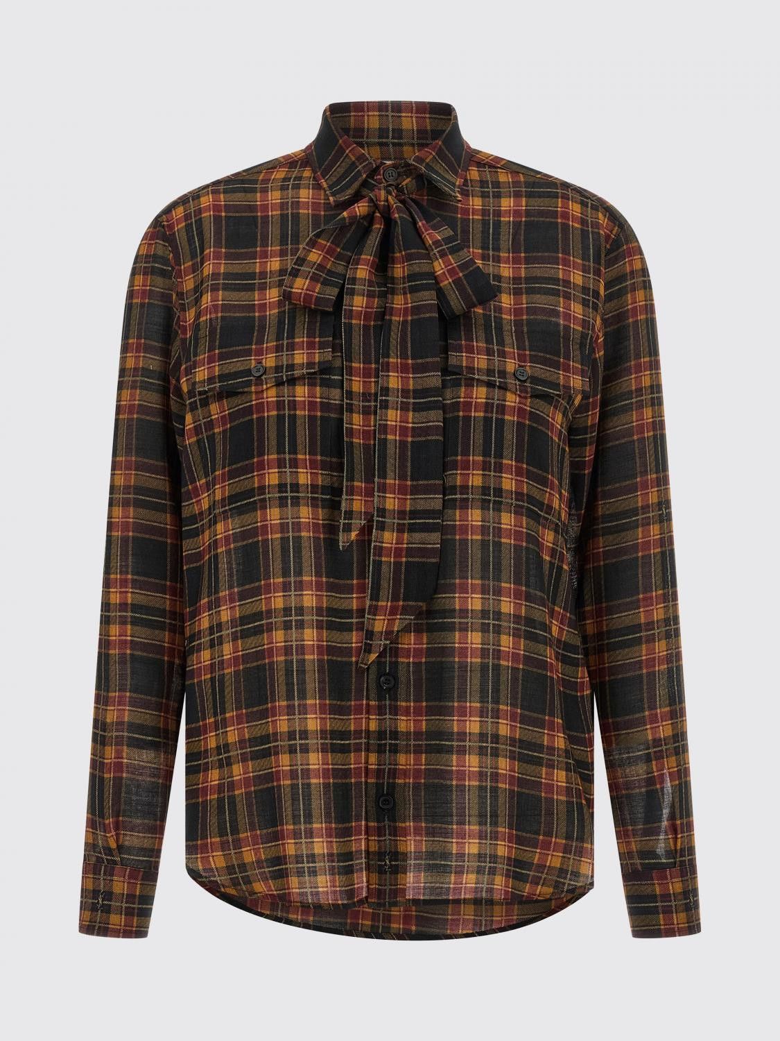 Saint Laurent Paris Saint Laurent Shirt Woman Multicolor Size L / US 10 / IT 46 - 1 Thumbnail