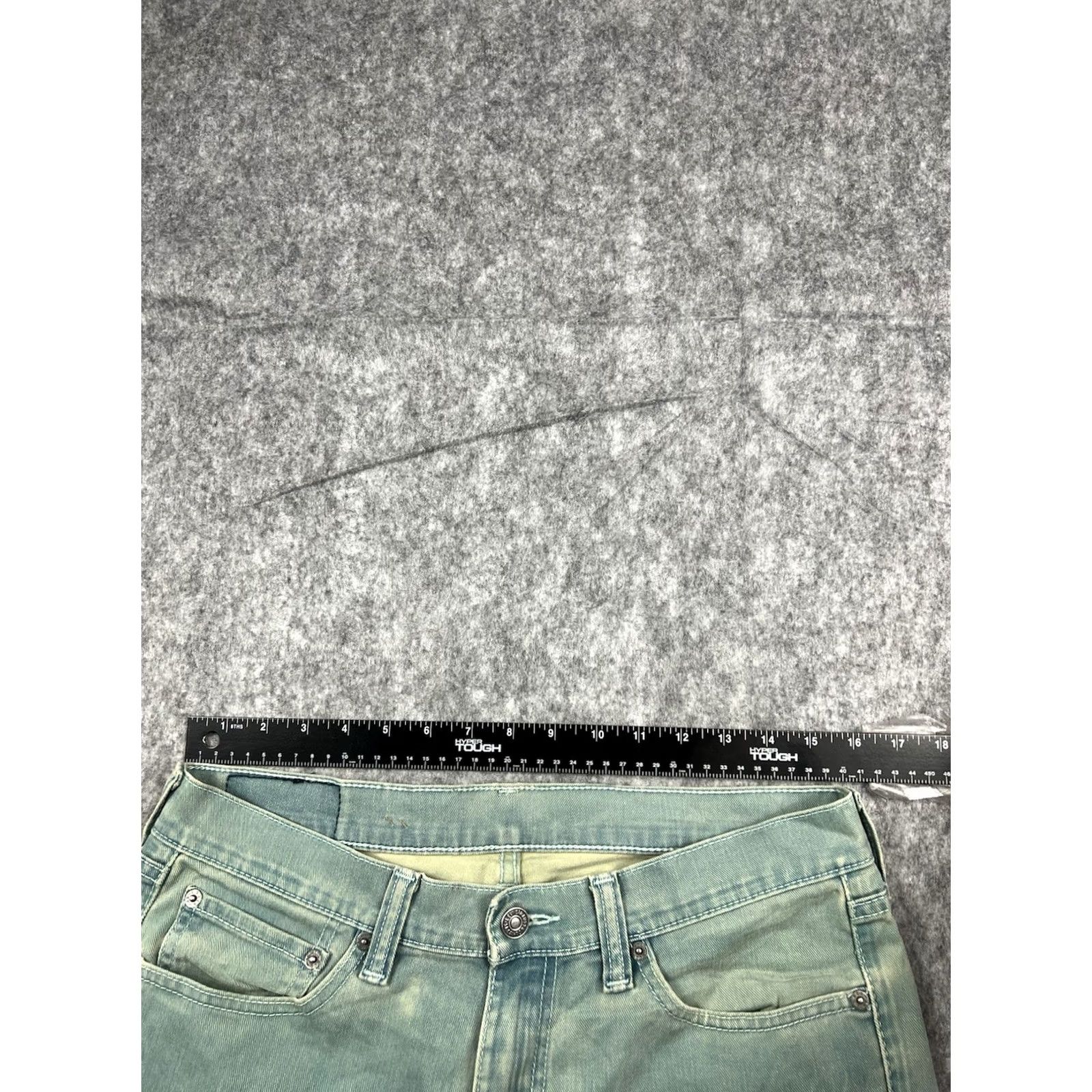 Levi's Levi's 510 Jeans Mens Green Slim Fit Denim 32x32 Skinny Taper Leg Stretch 32 Inseam Casual City 90s USA Pockets Cotton Blend Blue Pattern Solid Zip Size US 32 / EU 48 - 3 Thumbnail
