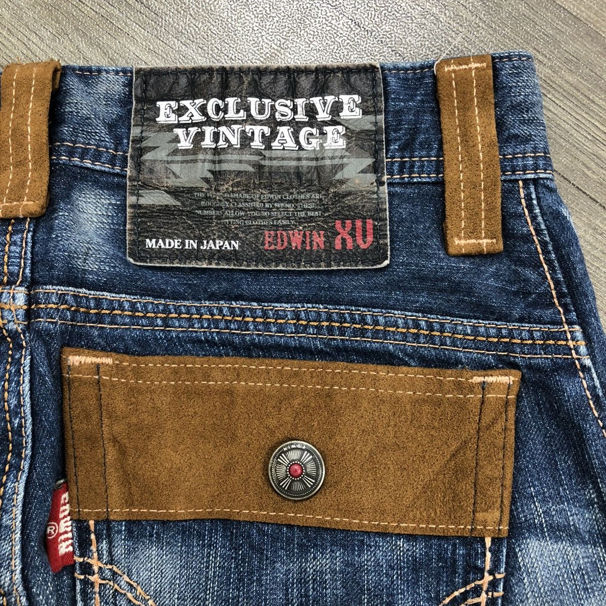 Edwin × If Six Was Nine × Japanese Brand 2000s Edwin Exclusive Vintage Nice Design Faded Jeans Y2K Size US 28 / EU 44 - 15 Thumbnail