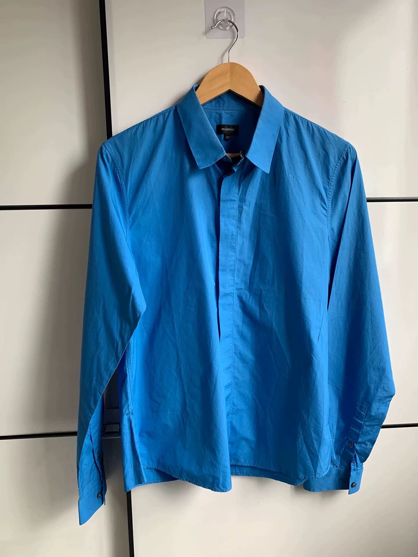 Jil Sander Jil Sander Blue Cargo Pocket Shirt Size US XL / EU 56 / 4 - 1 Thumbnail