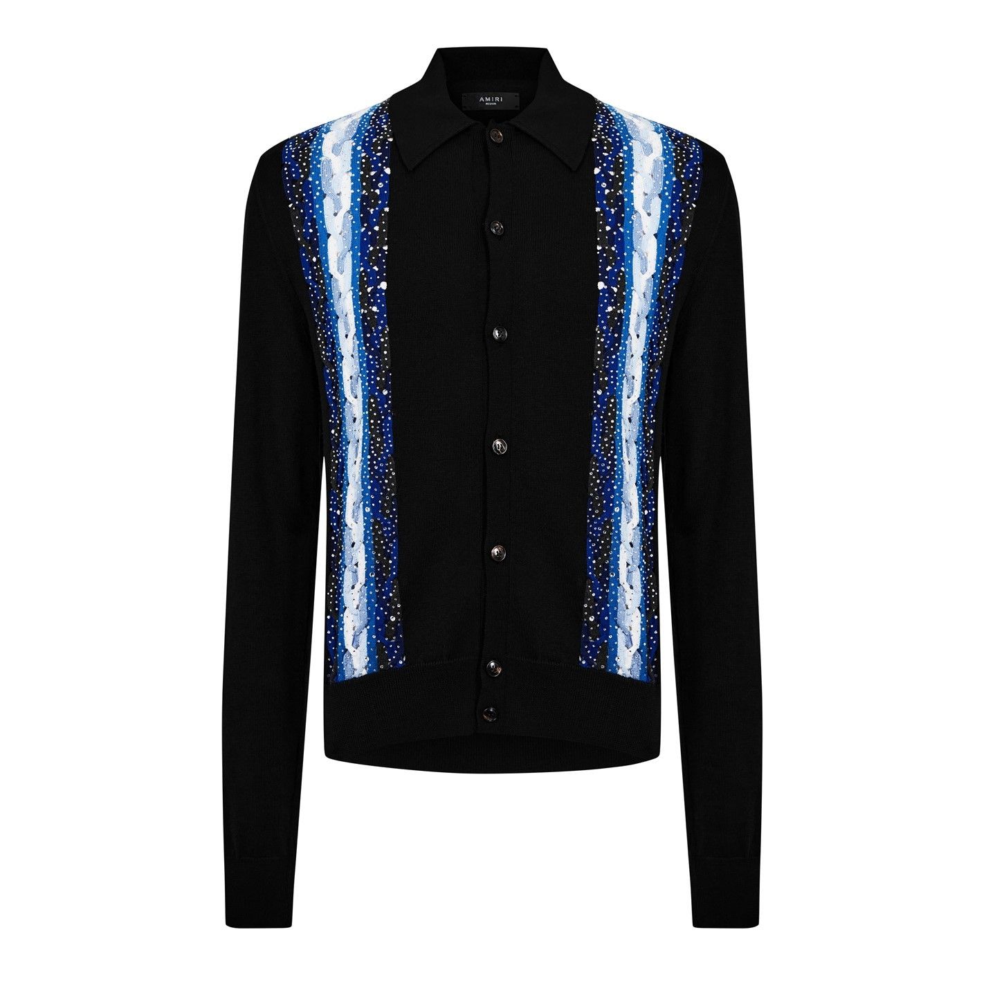 Amiri AMIRI Crystal Long Sleeve Polo Shirt Size US XL / EU 56 / 4 - 4 Thumbnail