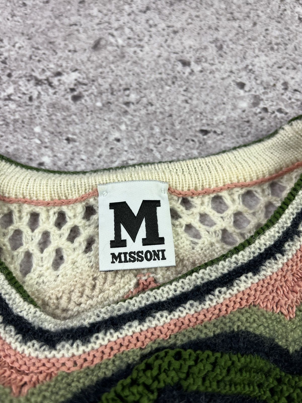 Missoni RRP 770$ Wool-Blend Crochet Crewneck Sweater Size M / US 6-8 / IT 42-44 - 4 Thumbnail