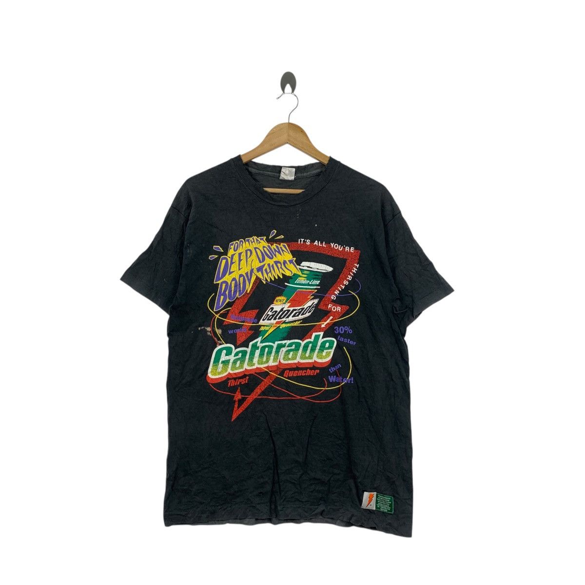 Vintage Vintage 90’ GATORADE ENERGY DRINK Ads Thrashed Tee Shirt Size US M / EU 48-50 / 2 - 1 Thumbnail