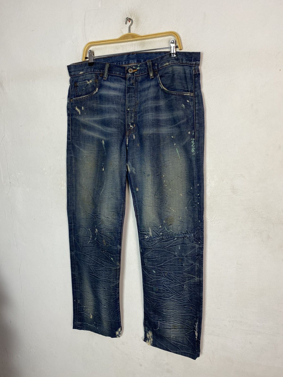 Ralph Lauren Ralph Lauren Distressed Denim Jeans Paint Splatter Size 39 Size US 39 - 4 Thumbnail