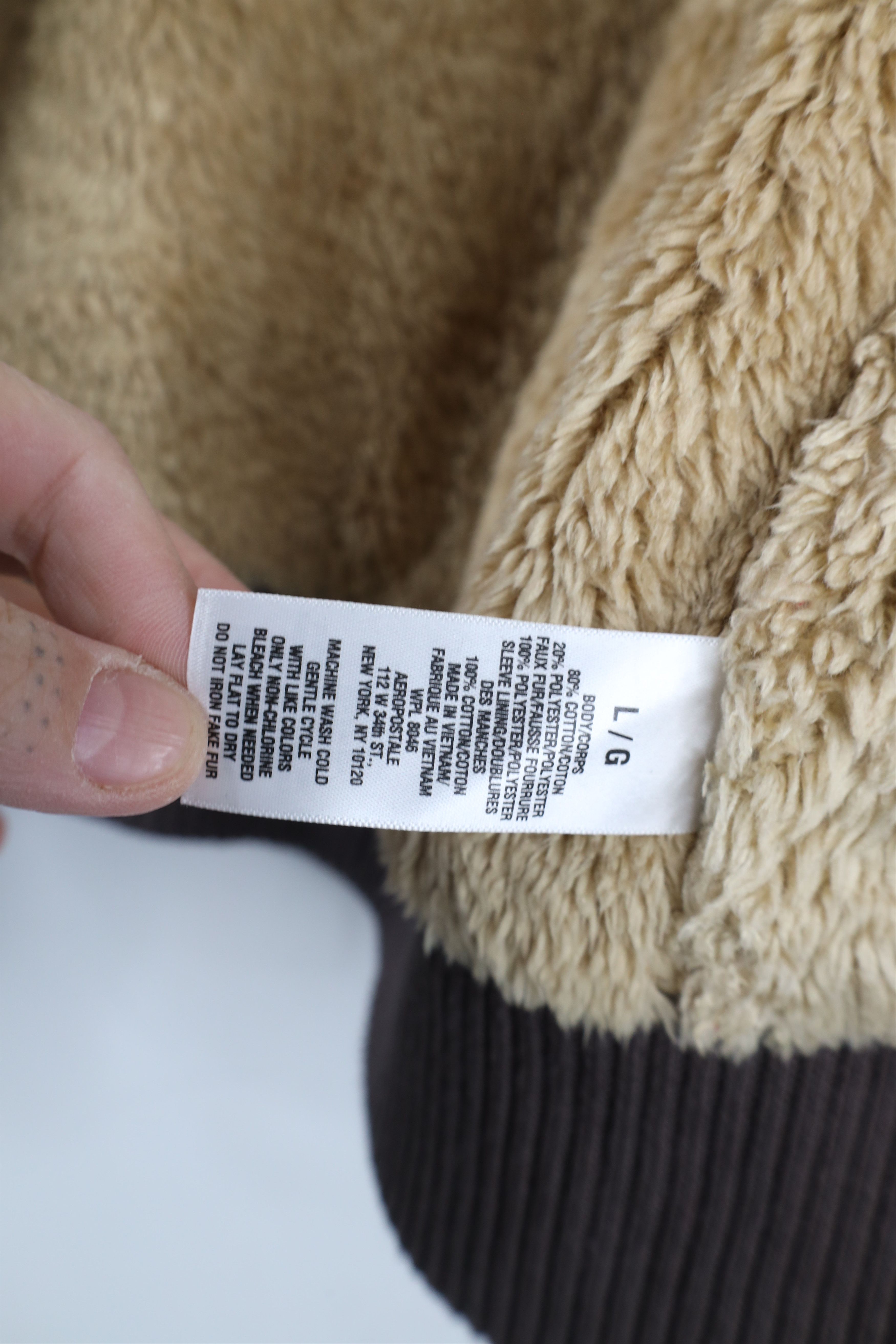 Aeropostale × Vintage Vintage 90s Y2K Aeropostale Deep Pile Fleece Lined Hoodie Size L / US 10 / IT 46 - 12 Thumbnail