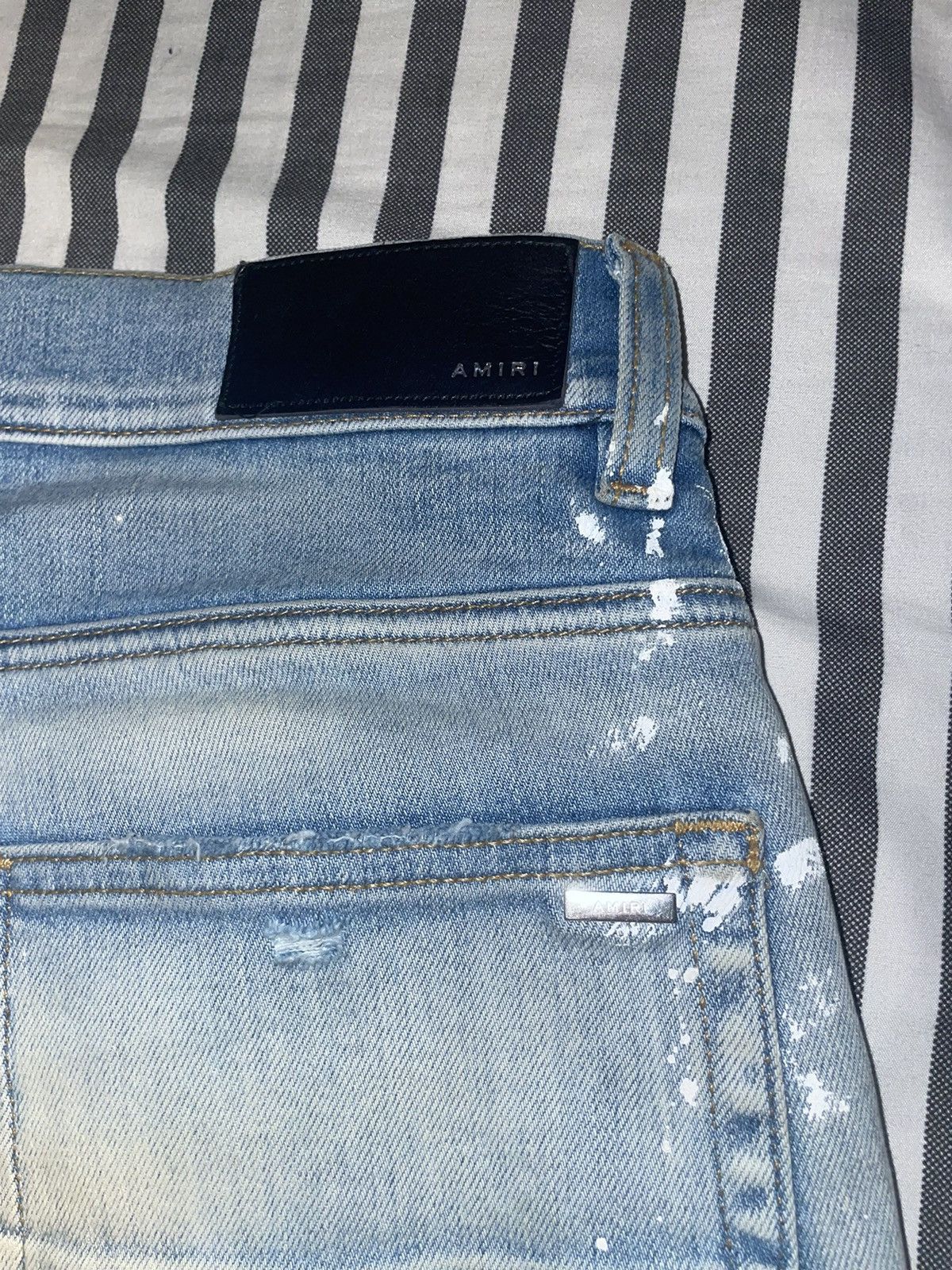 Amiri Amiri paint drip denim blue Size US 30 / EU 46 - 14 Thumbnail