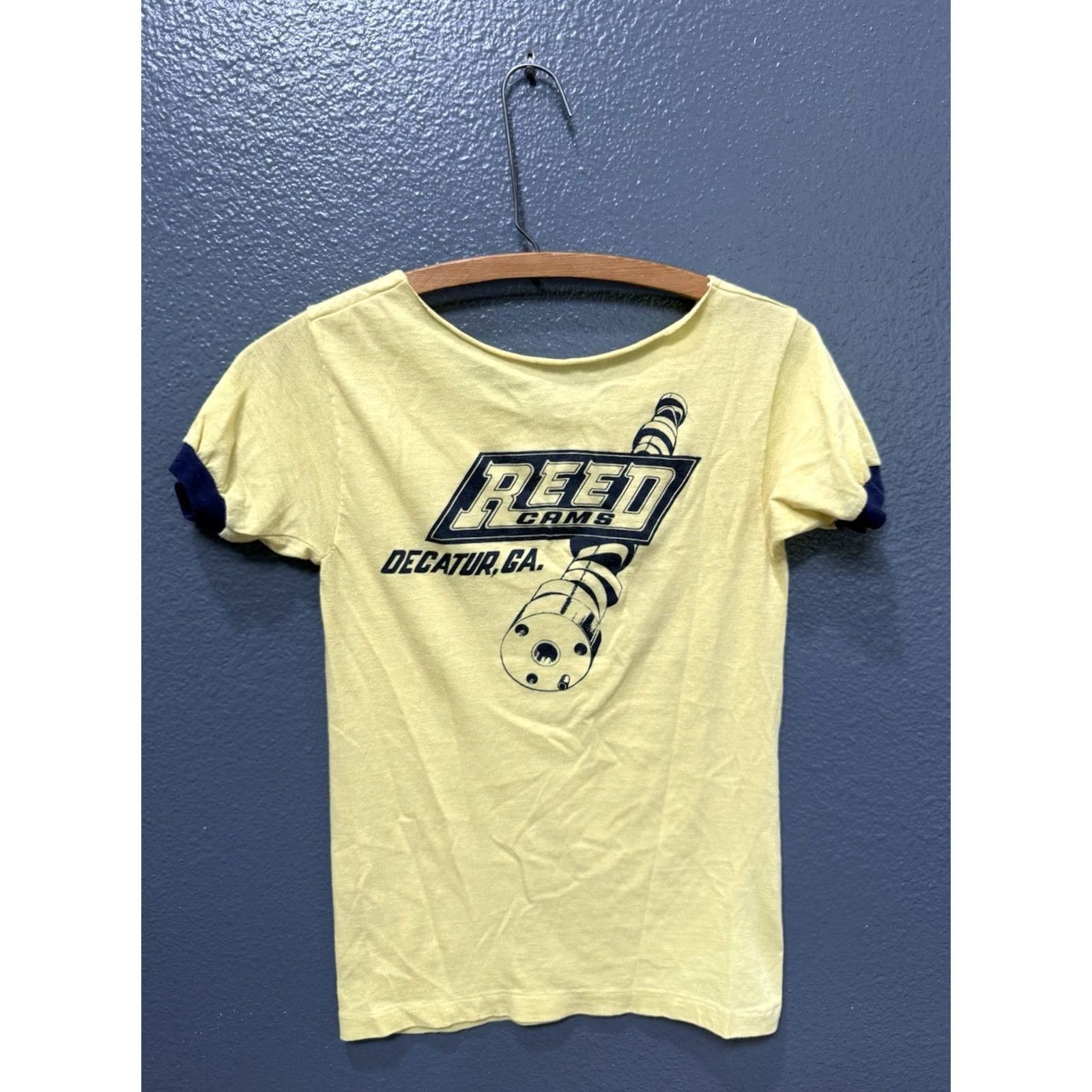 Vintage Vintage 70’s Reed Racing Cams Ringer Tee Shirt Yellow Flawed Medium Size US M / EU 48-50 / 2 - 4 Thumbnail