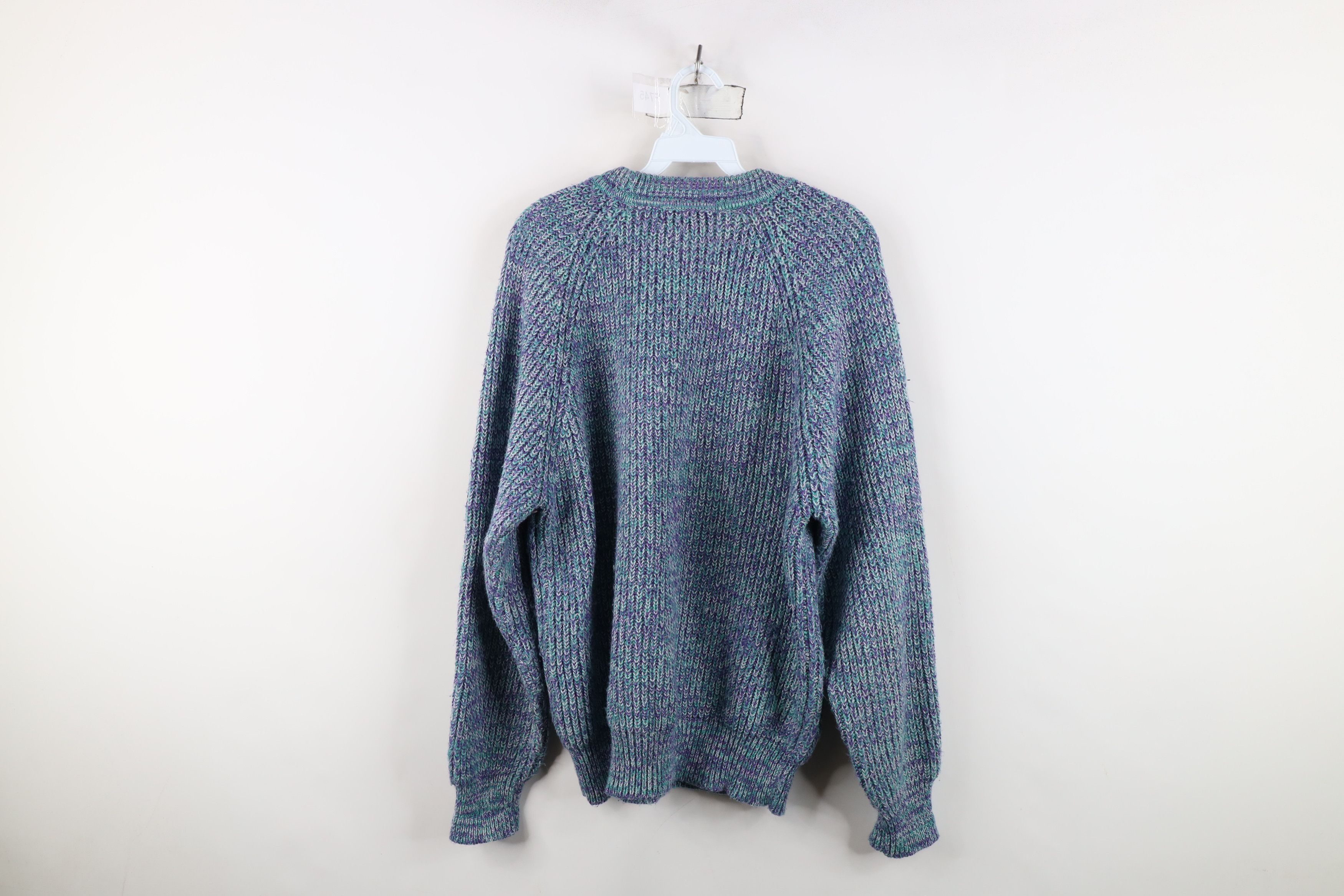 Vintage Vintage 90s Streetwear Ribbed Knit Crewneck Sweater Acrylic Size US L / EU 52-54 / 3 - 9 Thumbnail