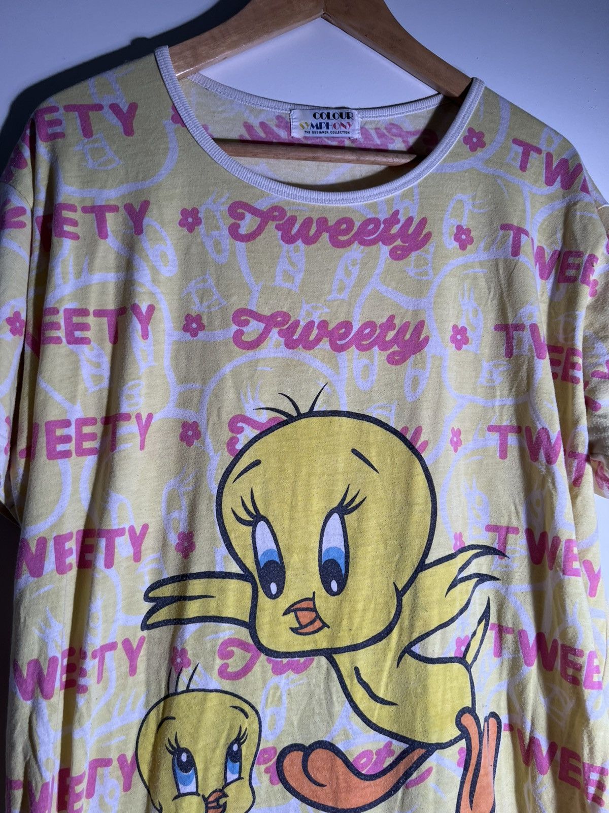 Vintage 90’s 2000’s Y2K VTG Vintage Tweety Bird Looney Tunes Dress T Size ONE SIZE - 3 Thumbnail
