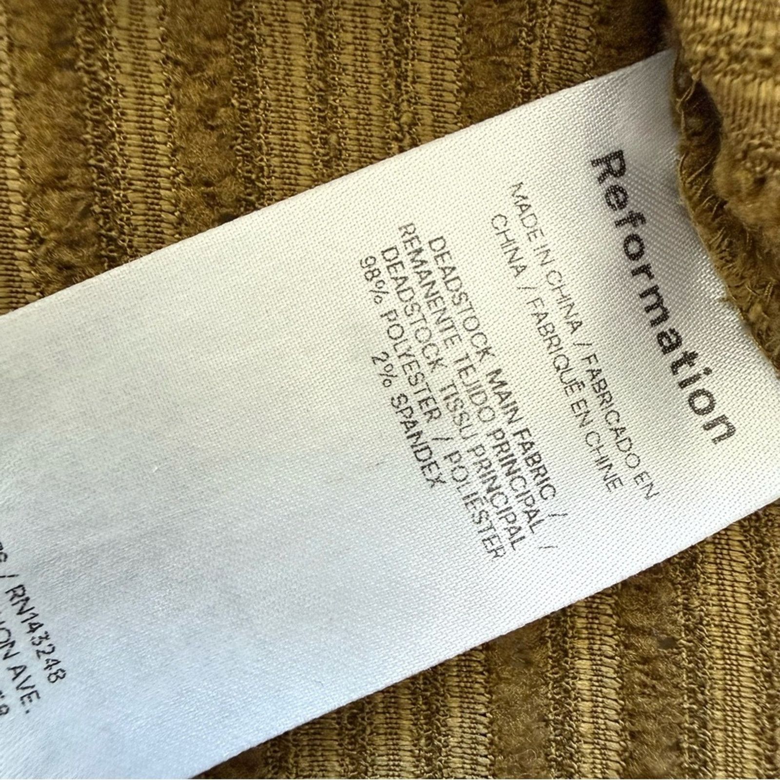 Reformation Reformation women ribbed dress in green size S Size S / US 4 / IT 40 - 7 Thumbnail